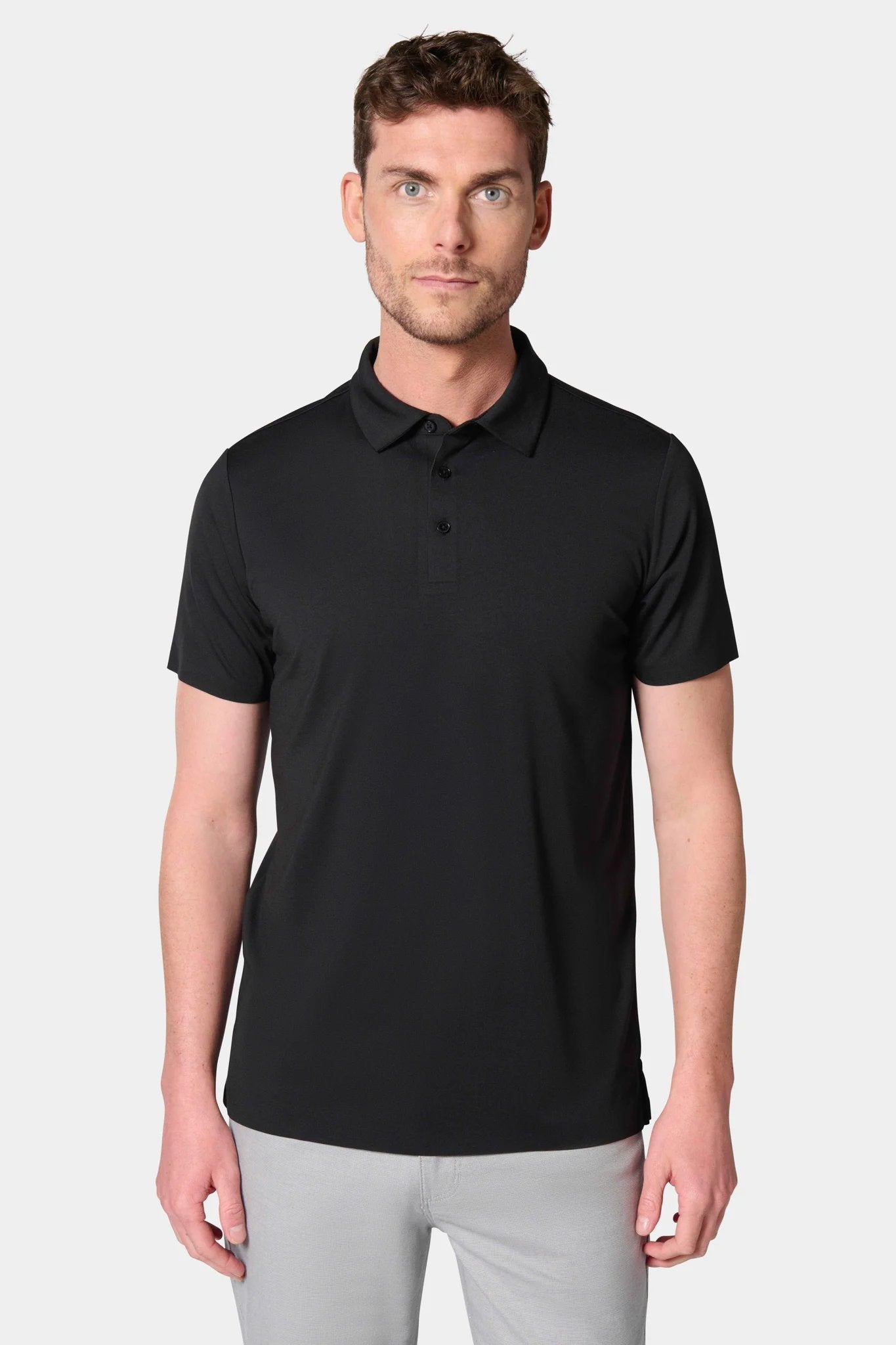 Polo en matière technique Manches courtes ligne Activewear, Jerem
