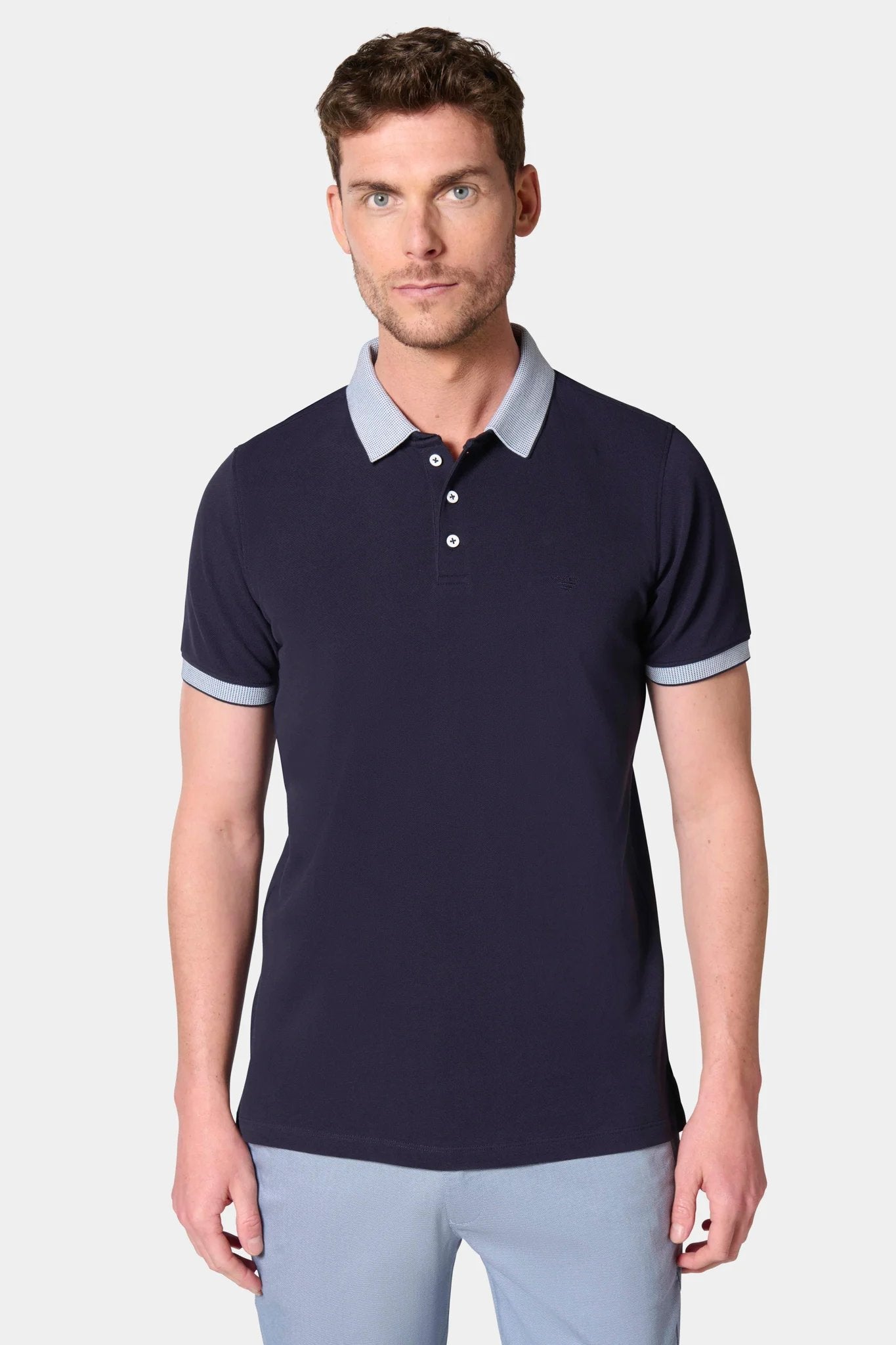 Polo jacri double col Jerem, manches courtes, coupe confortable