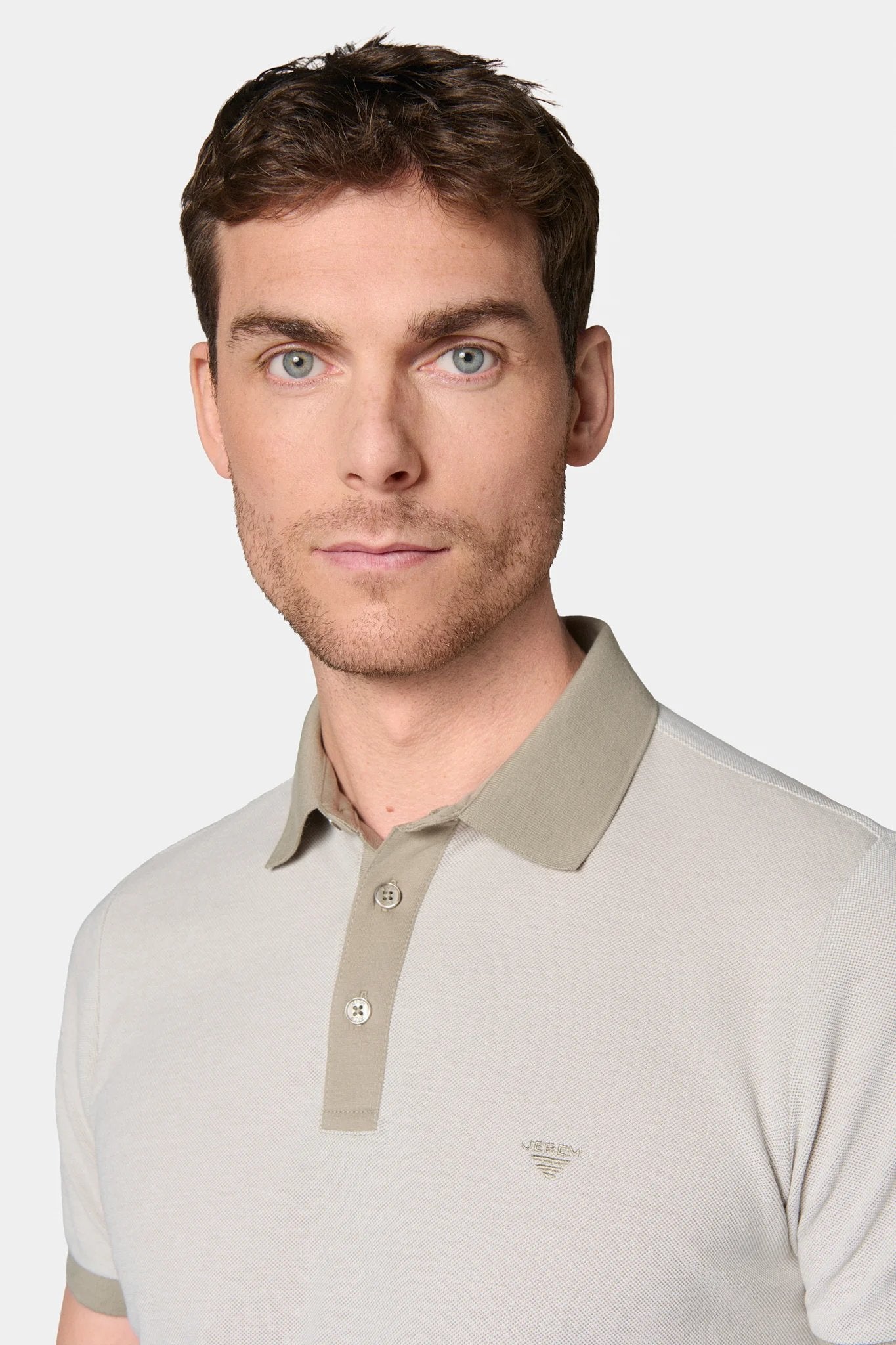 Polo, piqué de coton manches courtes Jerem, manches courtes, coupe confortable, coloris beige