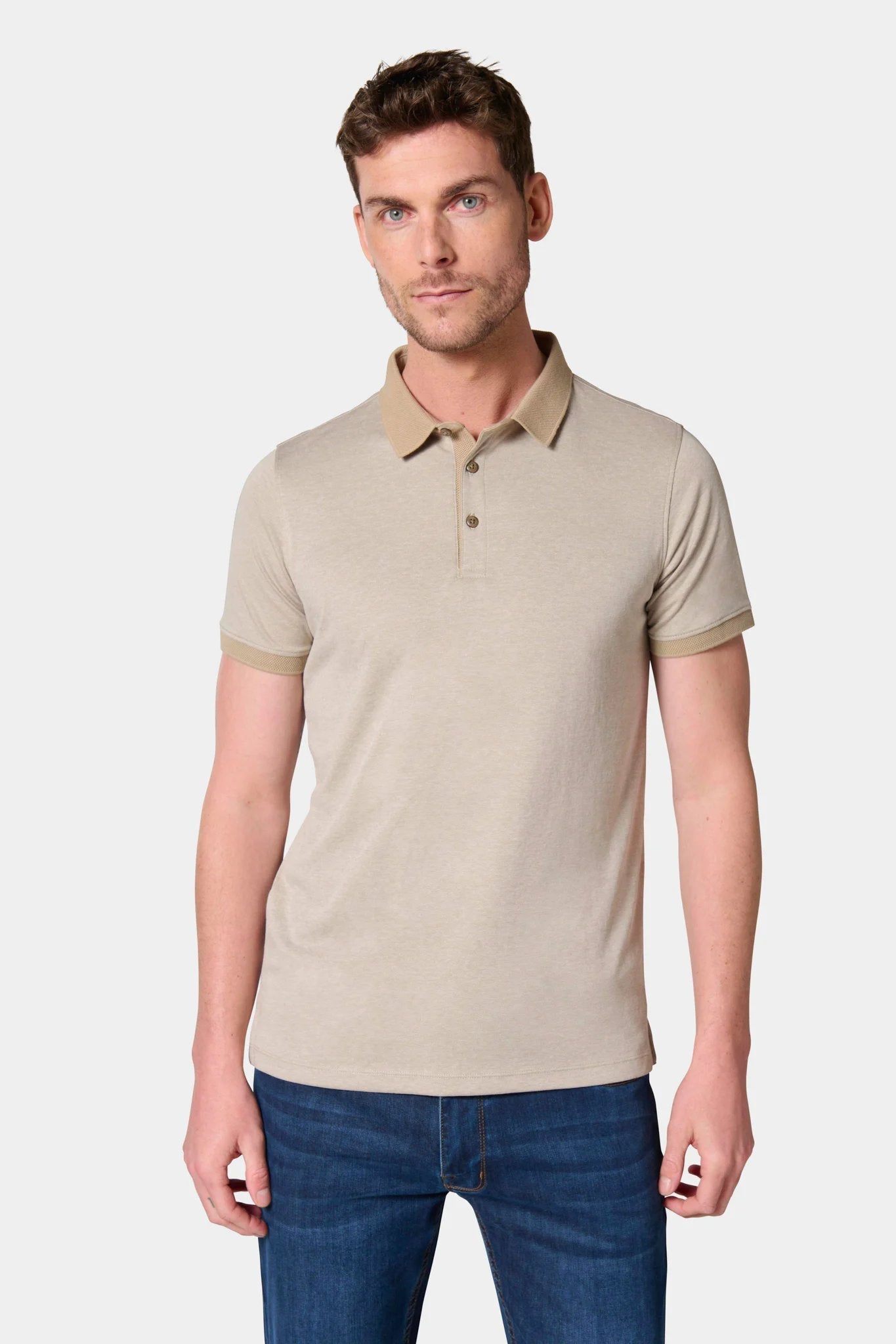 Polo en tissu COOLMAX® manches courtes, Jerem