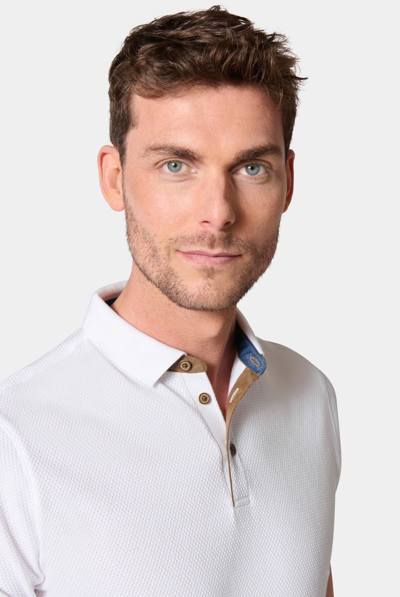 Polo, coton jacquard manches courtes Jerem, coupe confortable, col polo