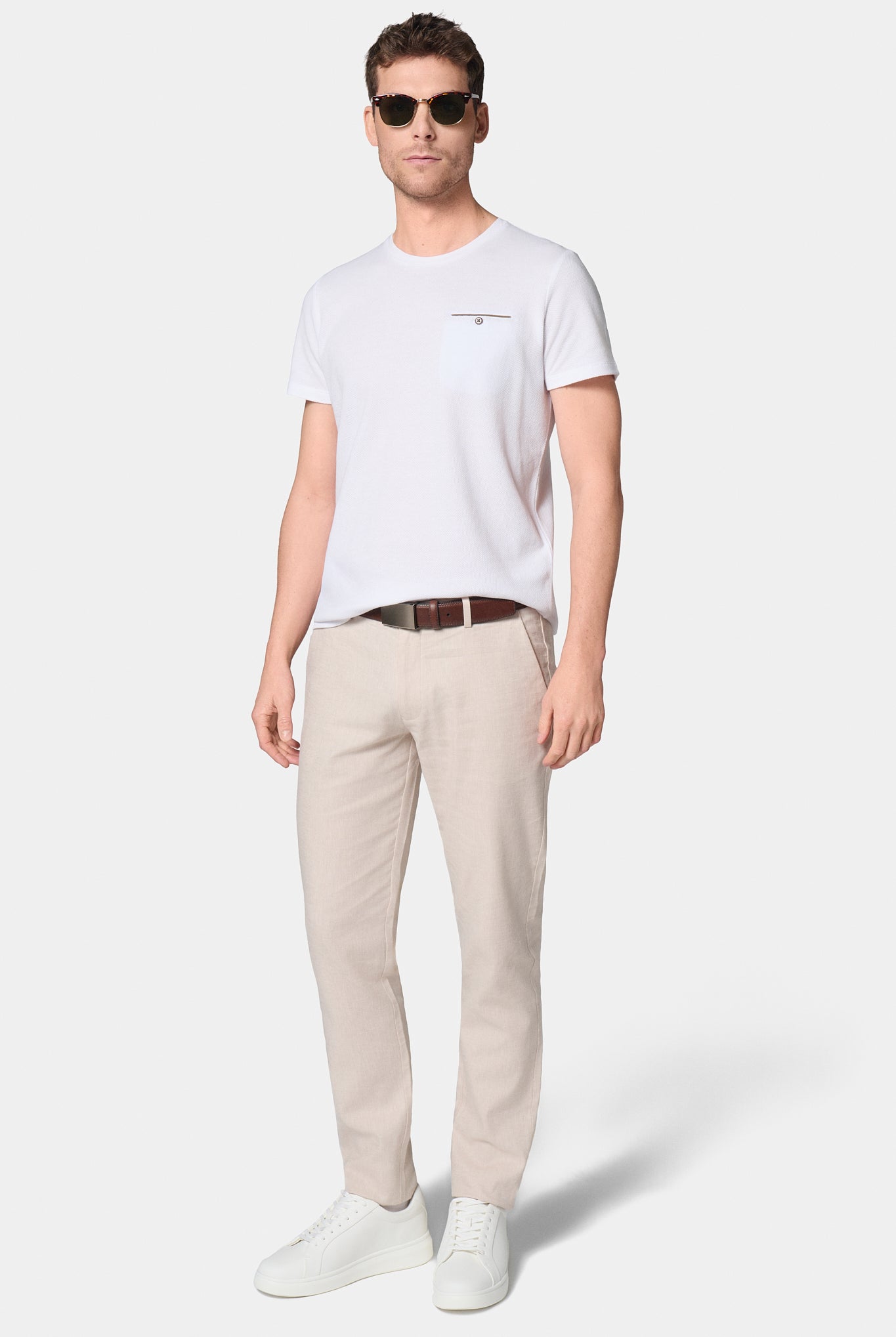 Jacquard — T-shirt Jerem, coupe confortable, poche poitrine
