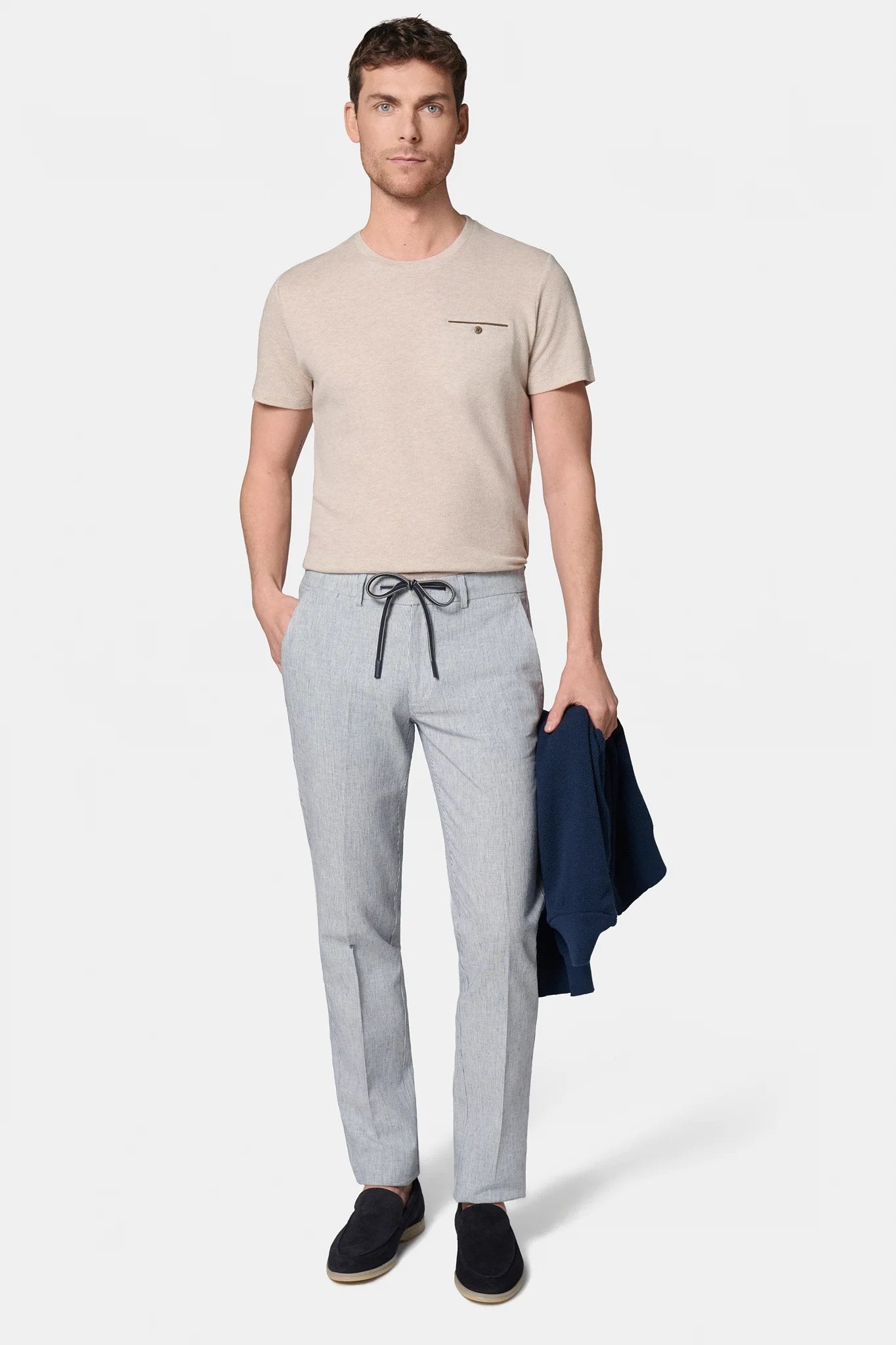 T-shirt, jacquard Jerem, coupe confortable, poche poitrine