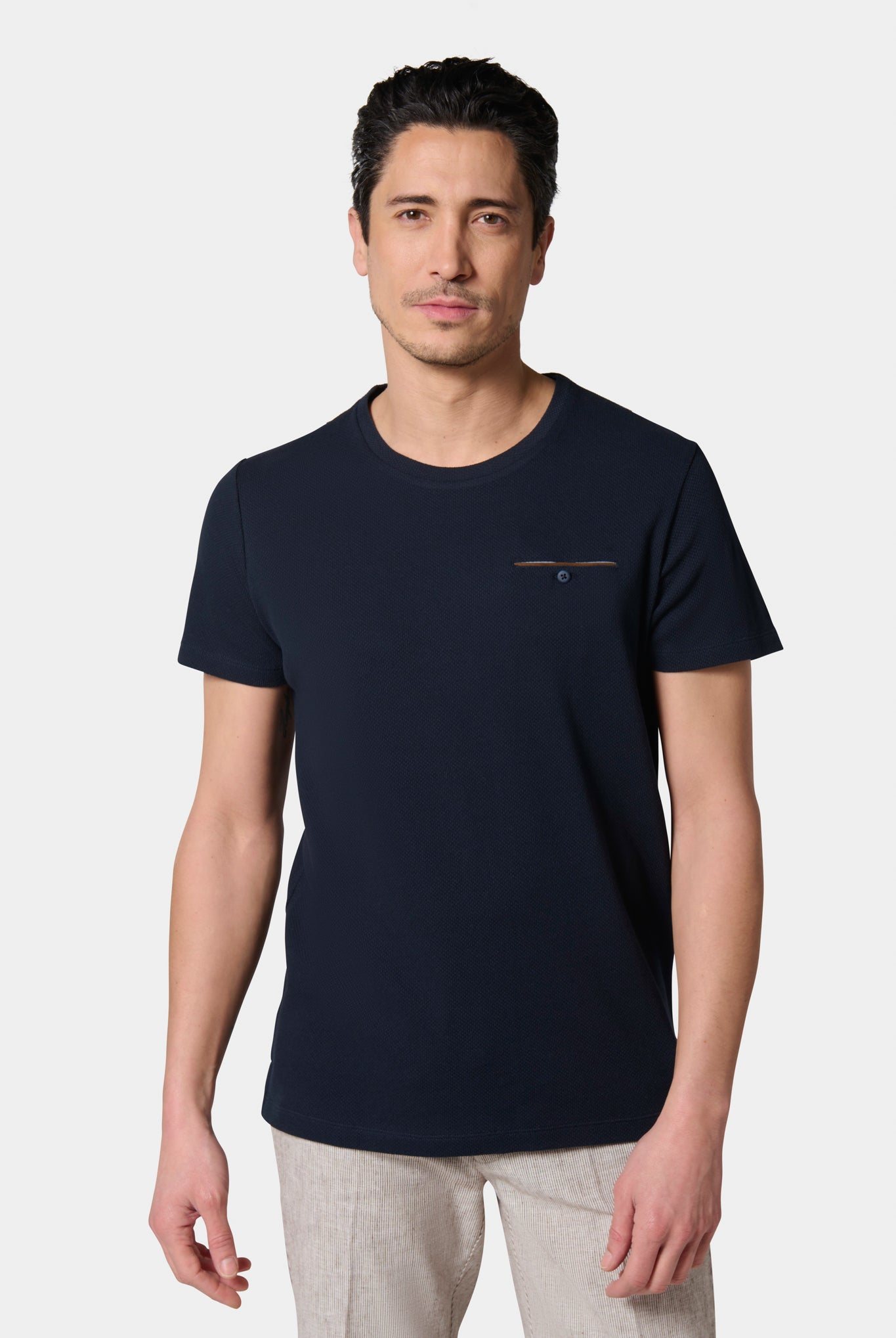 T-shirt, jacquard Jerem, poche poitrine