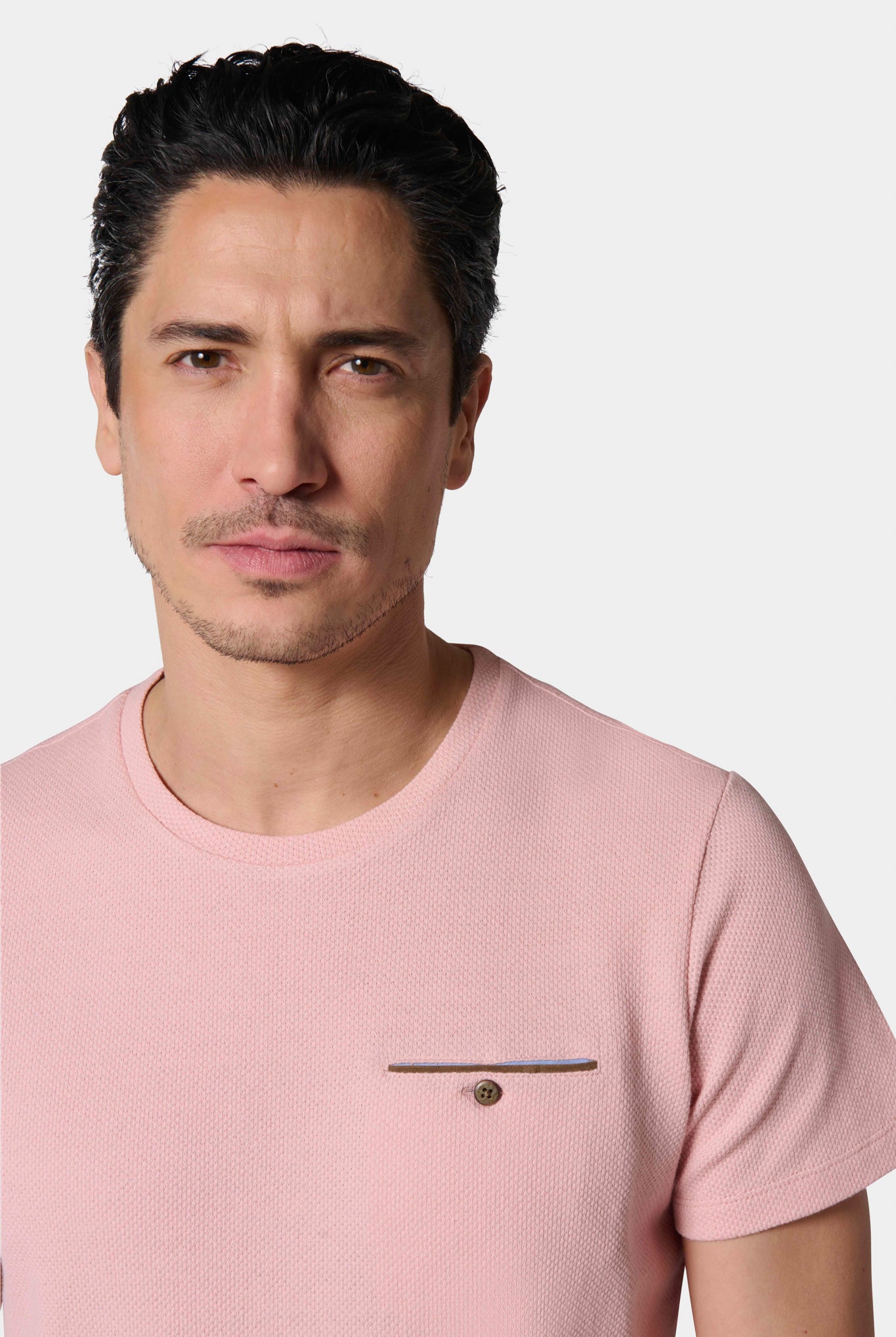 T-shirt Jerem, manches courtes, coupe confortable, coloris rose poudré
