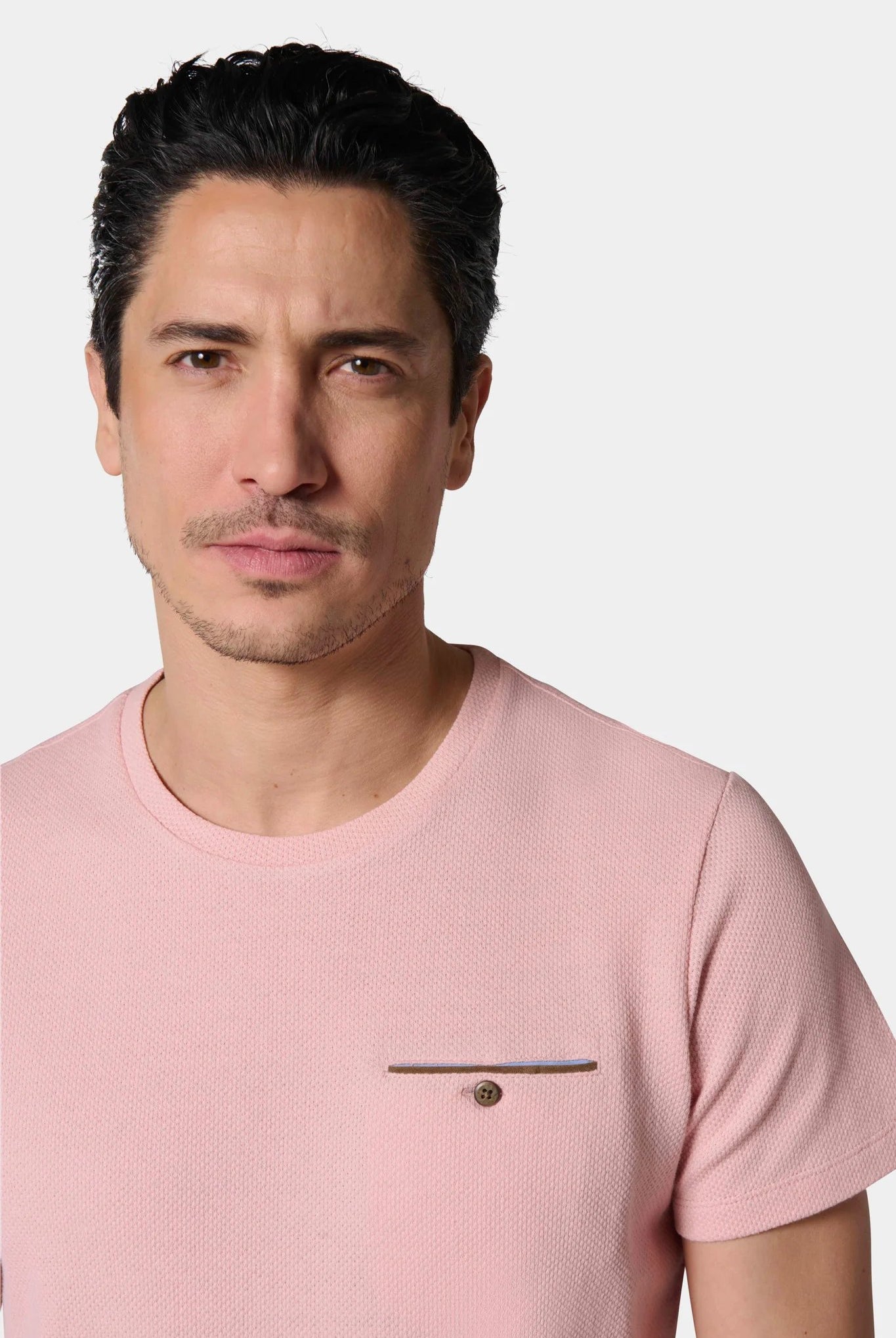 T-shirt Jerem, manches courtes, coupe confortable, coloris rose poudré