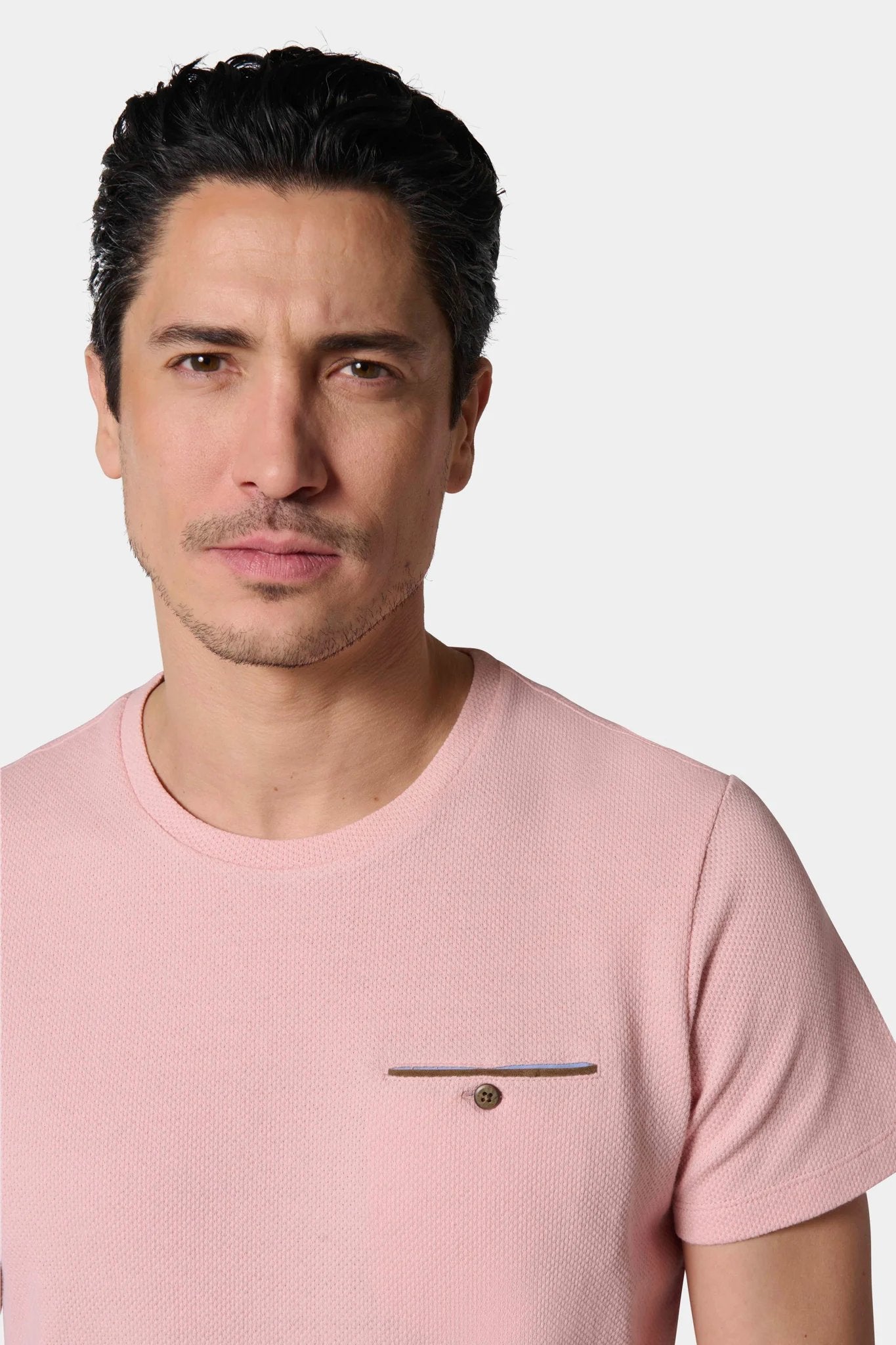T-shirt Jerem, manches courtes, coupe confortable, coloris rose poudré