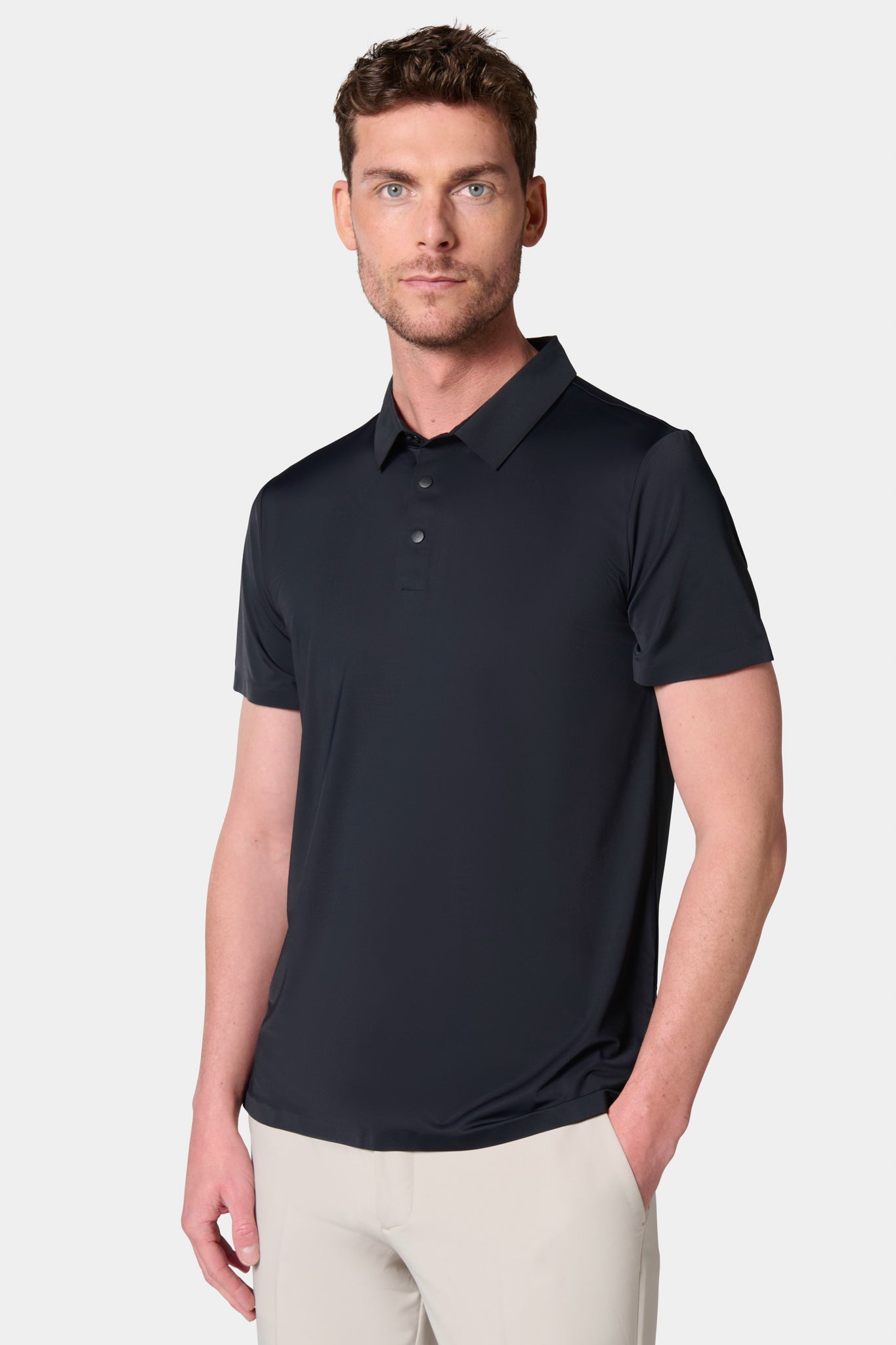 Polo, matière technique avec finitions thermocollées manches courtes ligne Activewear Jerem, coupe confortable, col polo