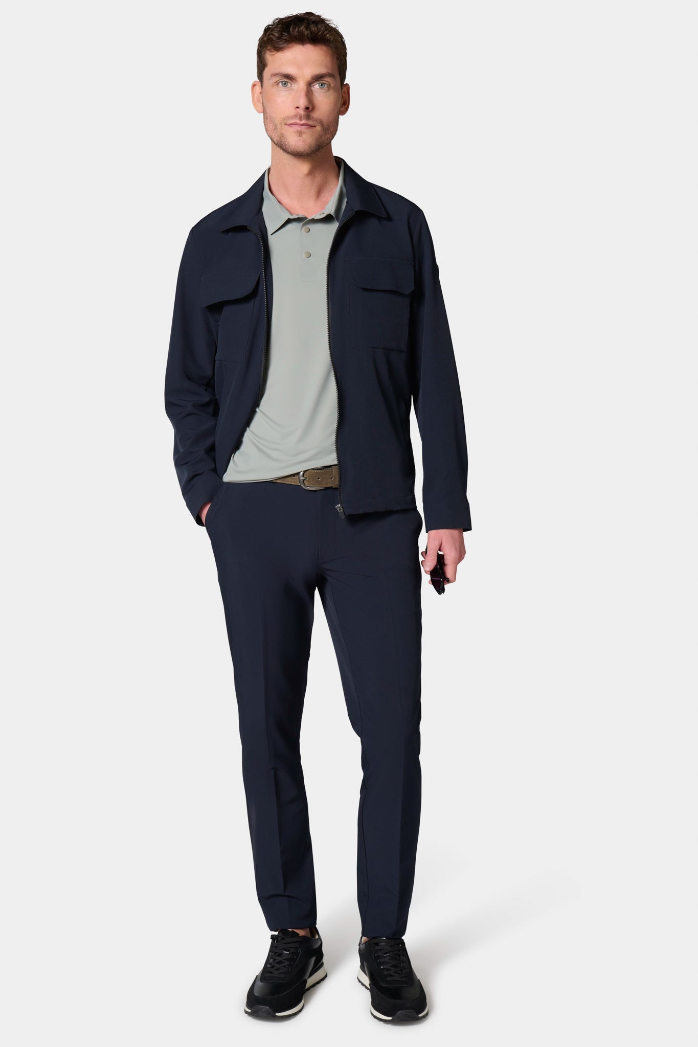 Matière technique avec finitions thermocollées manches courtes ligne Activewear — Polo Jerem, coupe confortable, col polo