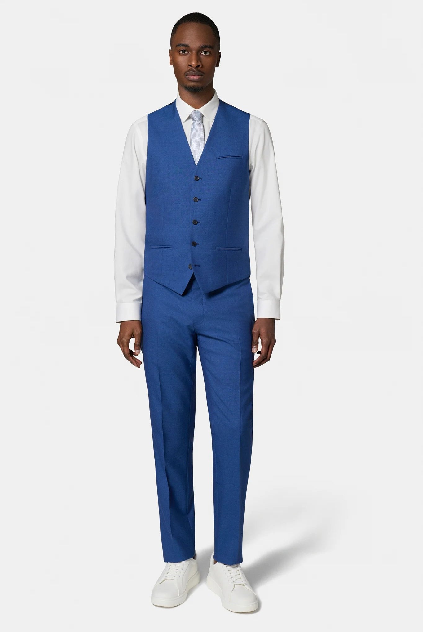 Laine vierge Barberis Super 110's — Gilet de costume Jerem, entièrement doublée