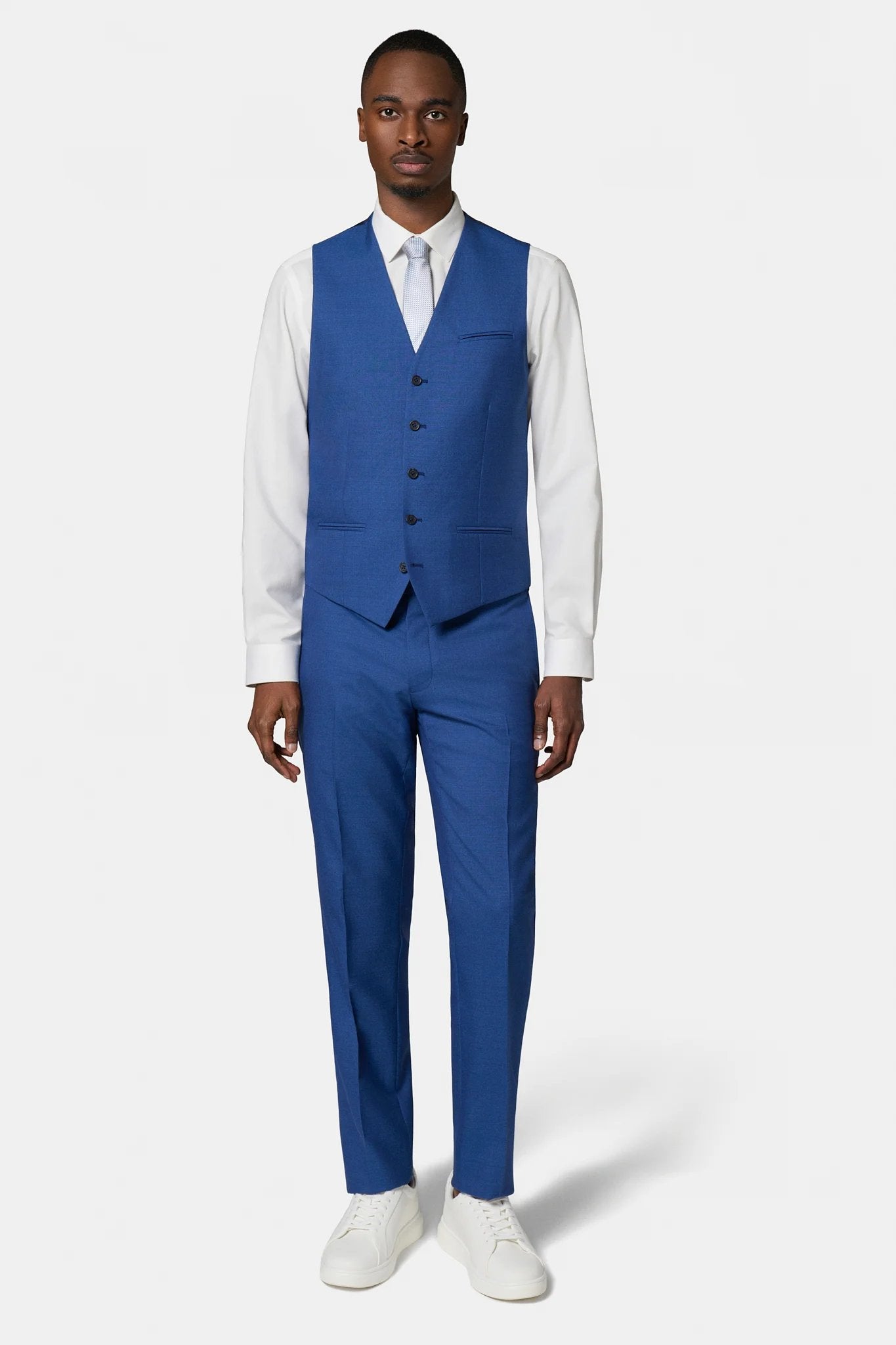 Laine vierge Barberis Super 110's — Gilet de costume Jerem, entièrement doublée