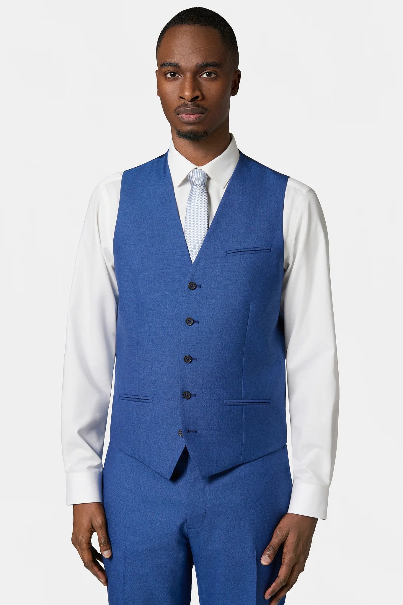 Gilet de costume en laine vierge Barberis Super 110's Jerem, entièrement doublée, simple boutonnage