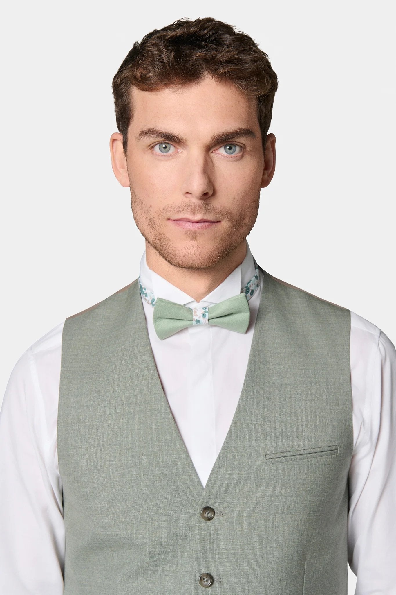 Gilet de costume en laine vierge Barberis Super 110's Jerem, entièrement doublée, simple boutonnage, coloris gris clair