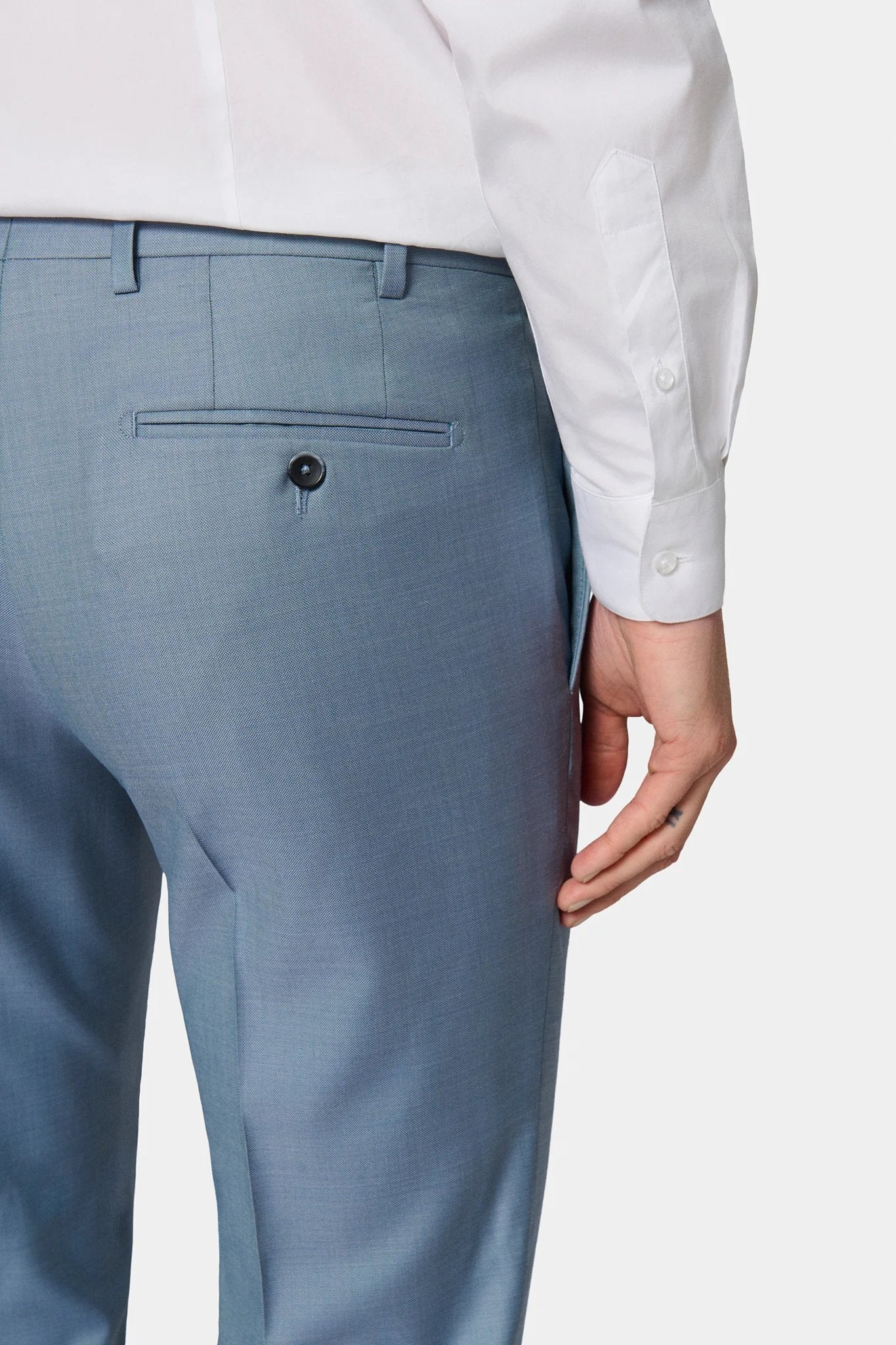 Jerem — Pantalon de costume en fil à fil de laine vierge Super 120's « Natural stretch »
