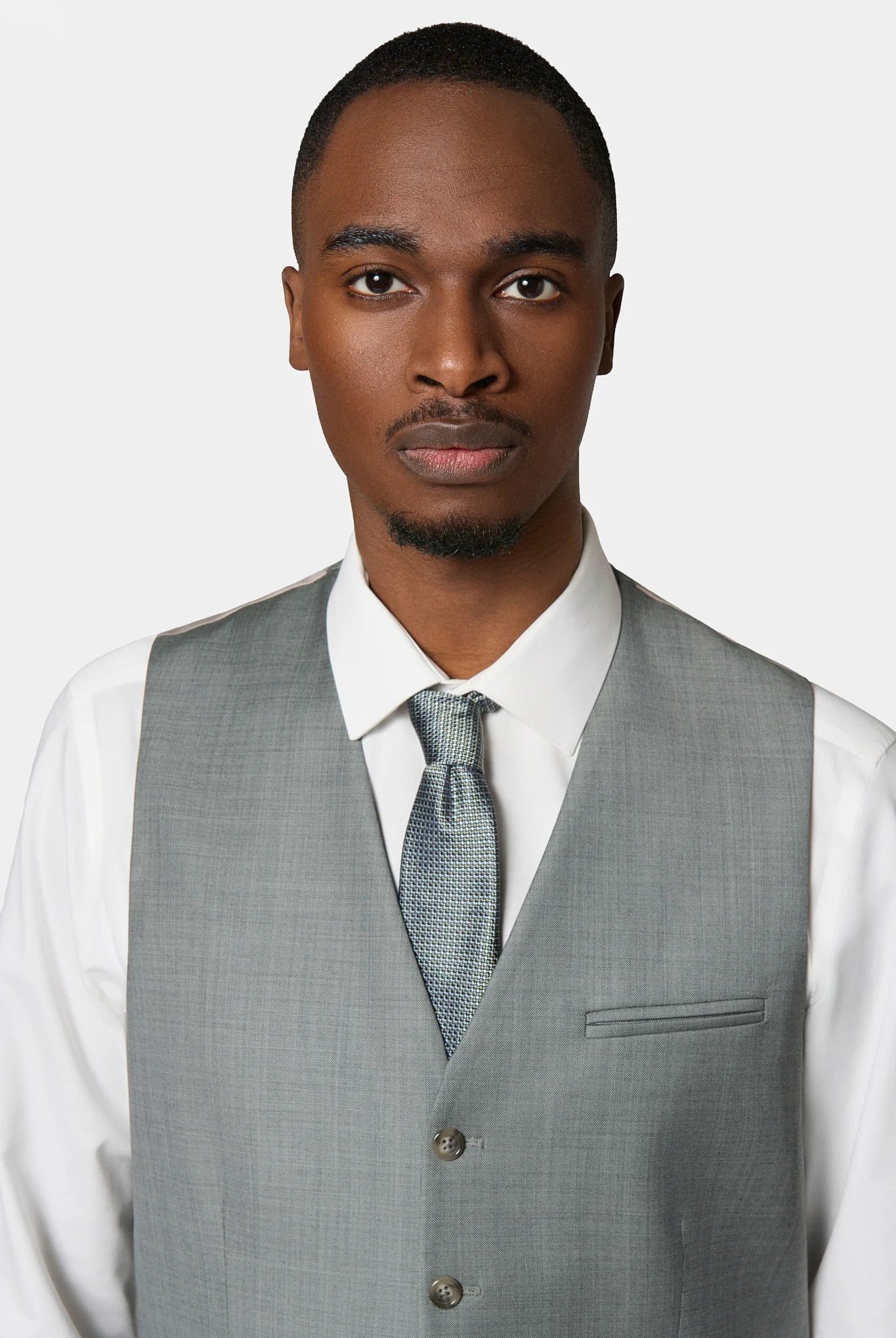 Gilet de costume en laine vierge super 120's « Natural stretch » Jerem, simple boutonnage