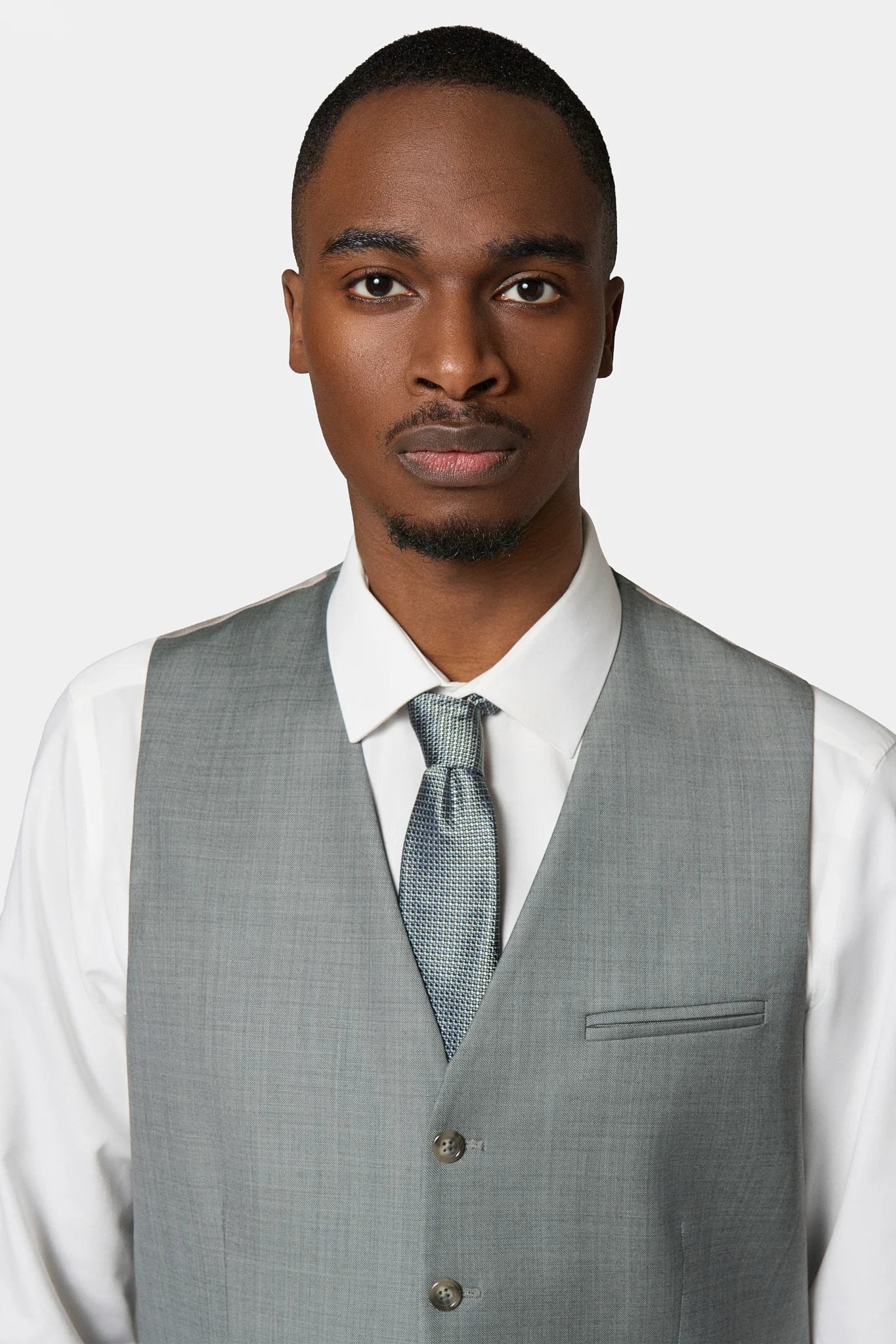 Gilet de costume en laine vierge super 120's « Natural stretch » Jerem, simple boutonnage