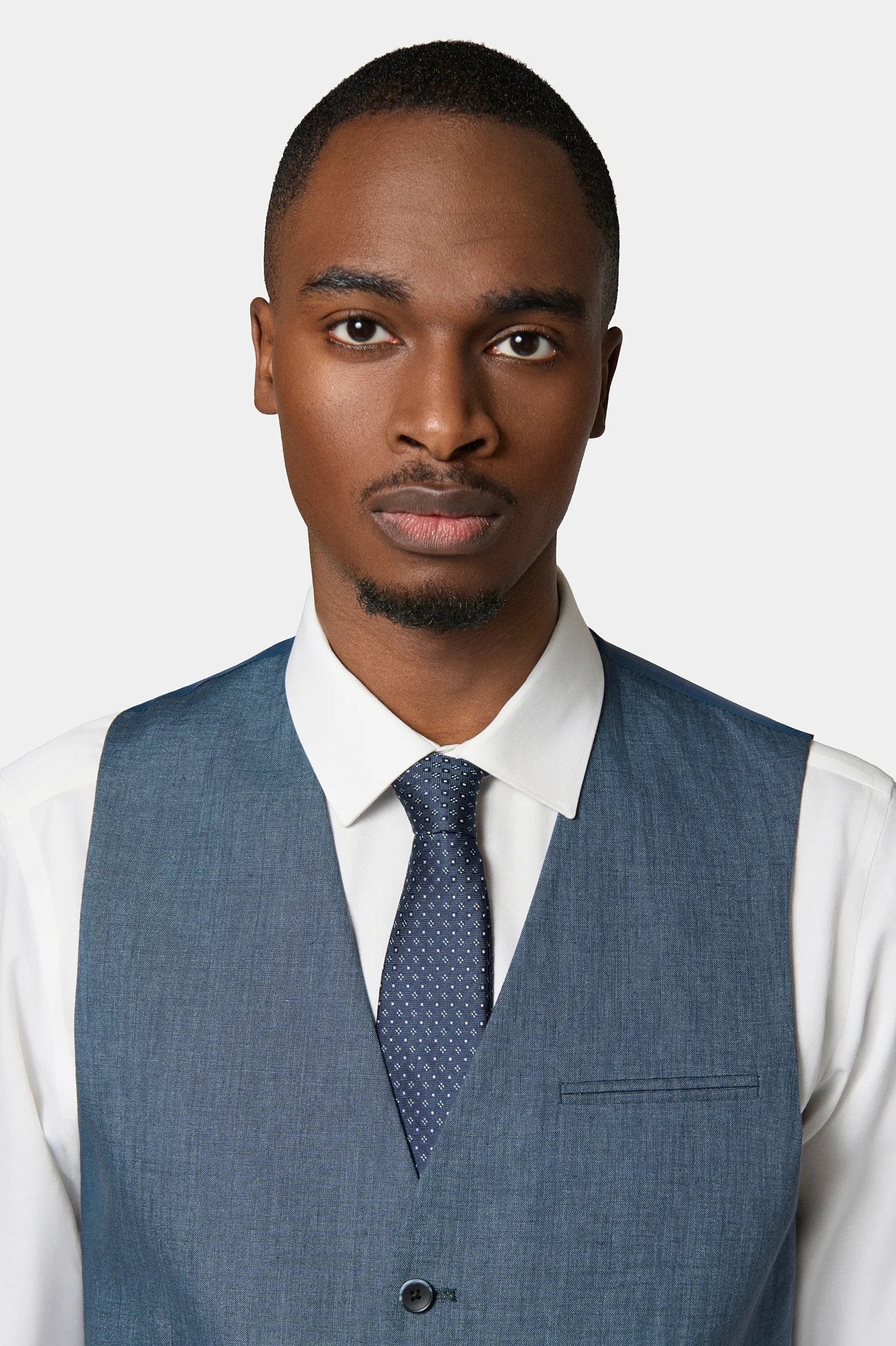 Gilet de costume, pur lin chiné Jerem, entièrement doublée