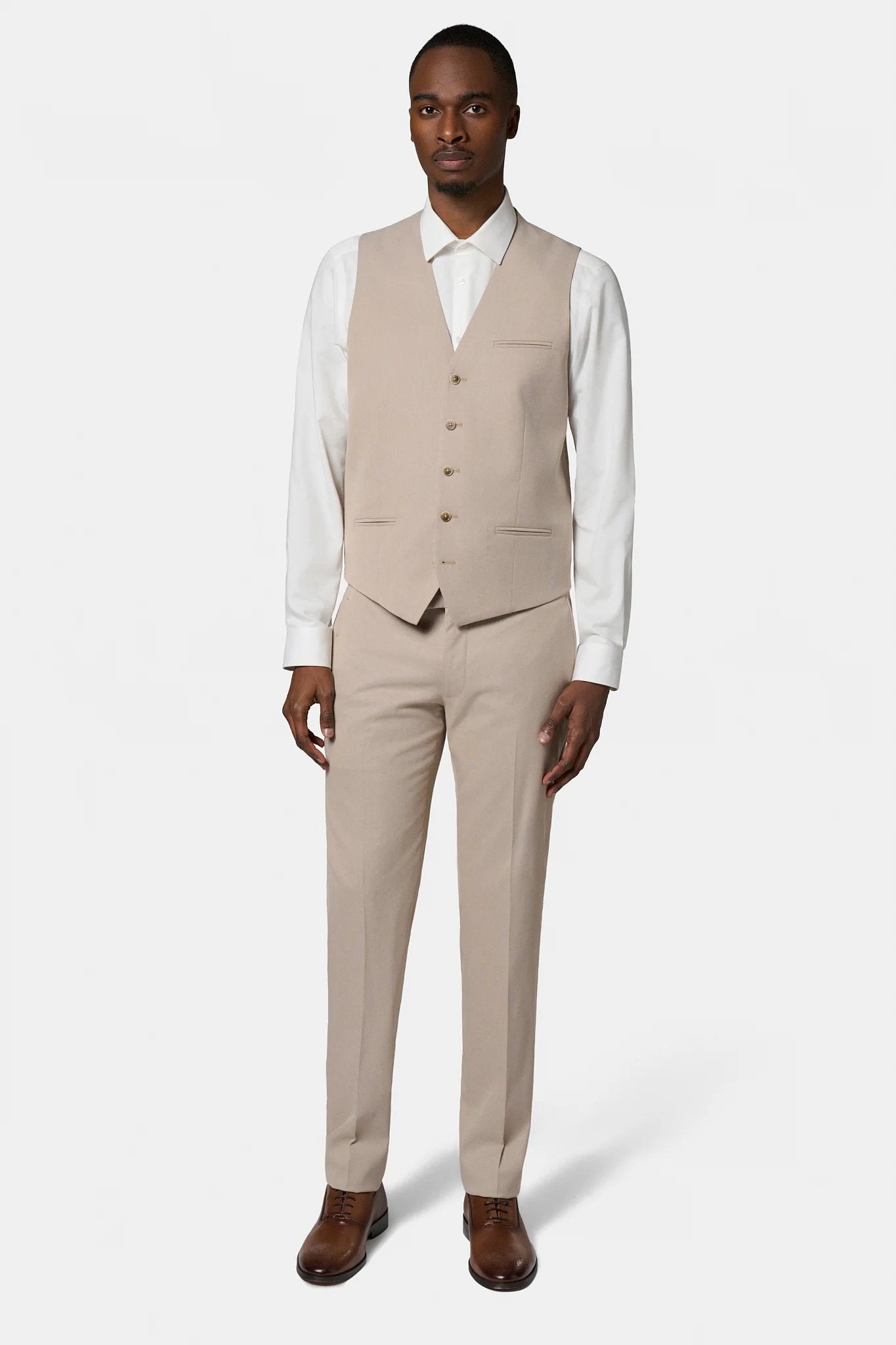 Gilet de costume ajustable stretch Jerem, entièrement doublée