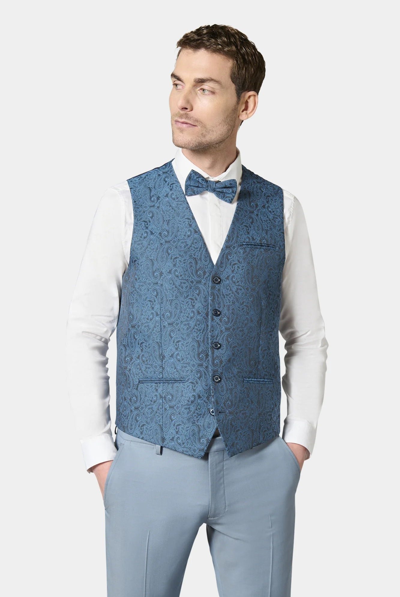 Gilet de cérémonie Jerem, simple boutonnage, entièrement doublée vue 16