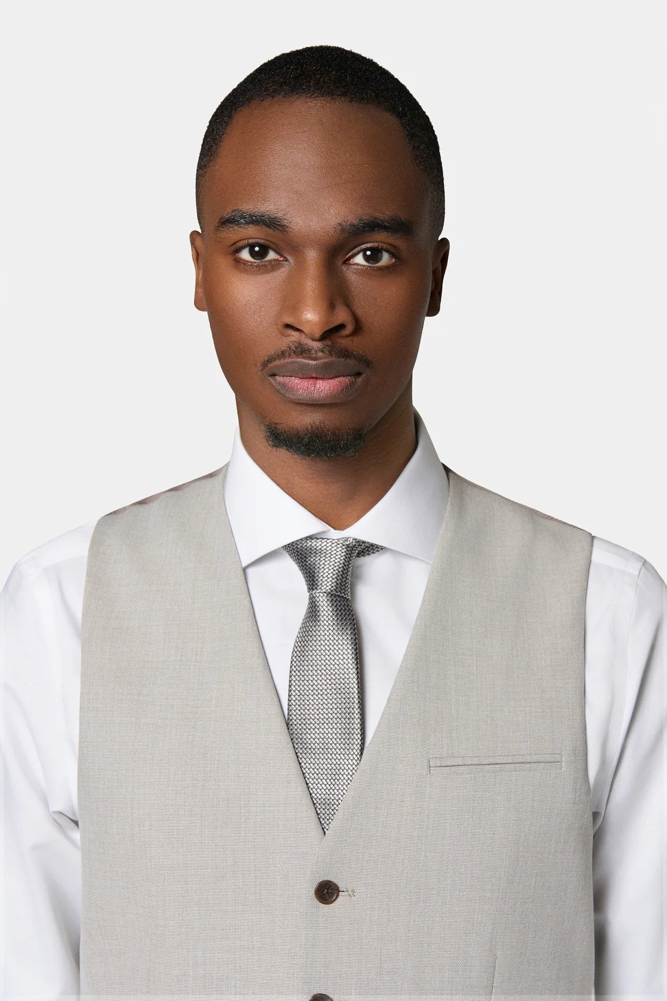 Gilet de costume bi-stretch Jerem, simple boutonnage, entièrement doublée