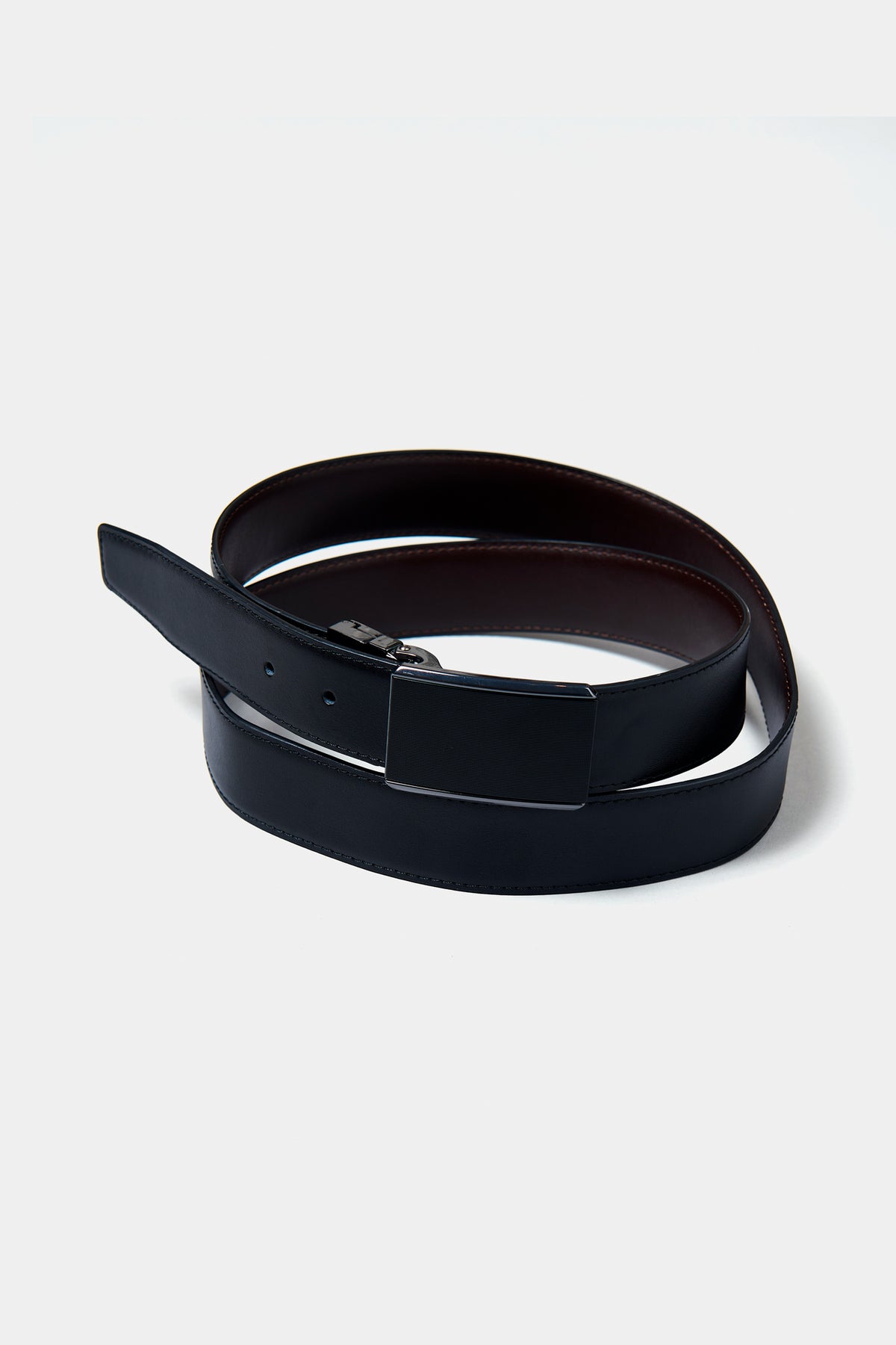 Cinturón, piel con hebilla reversible Jerem