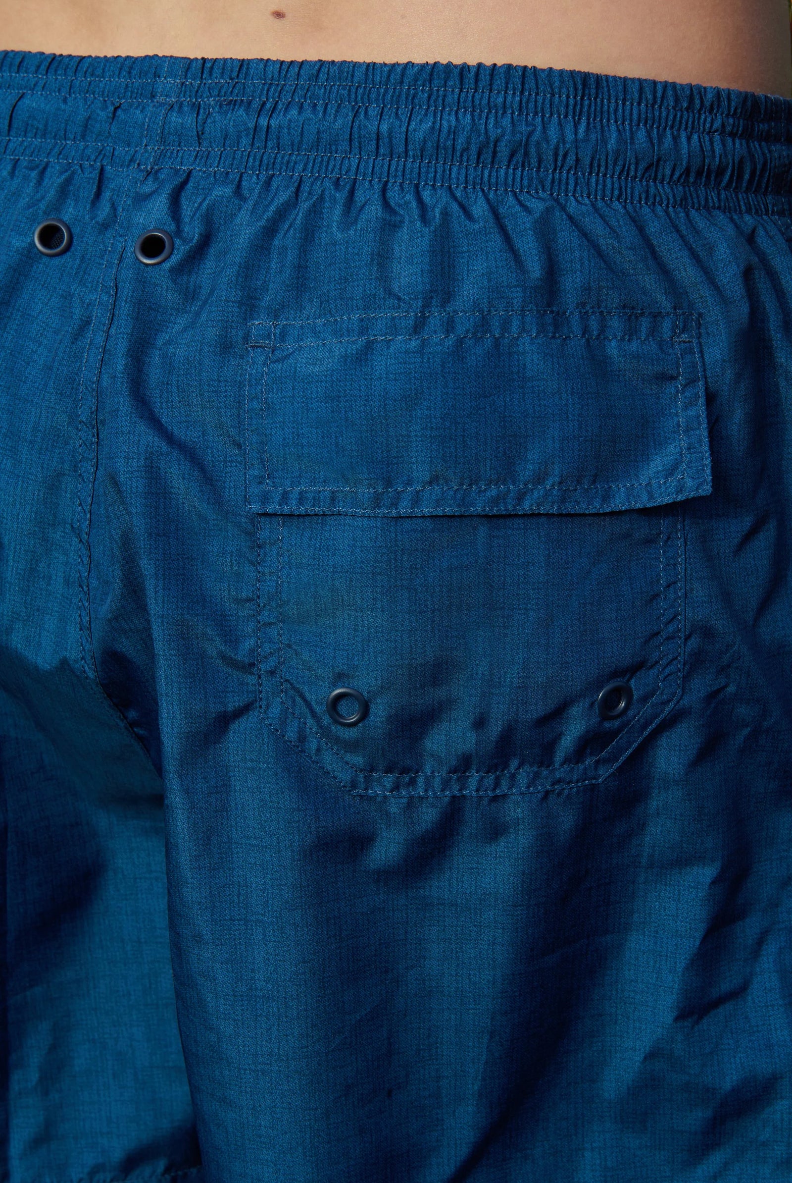 Maillot de bain esprit chiné Jerem — bleu marine — détail poche arrière