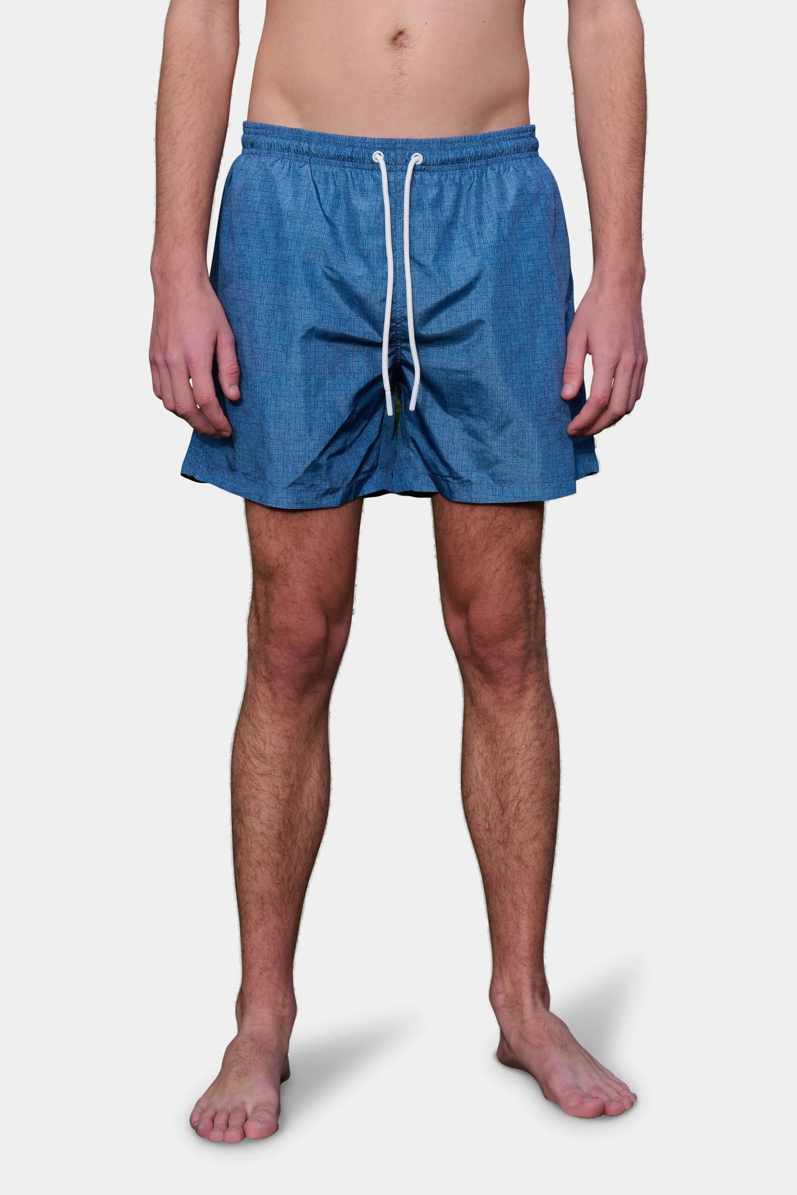 Maillot de bain esprit chiné Jerem — bleu chiné — vue portée de face