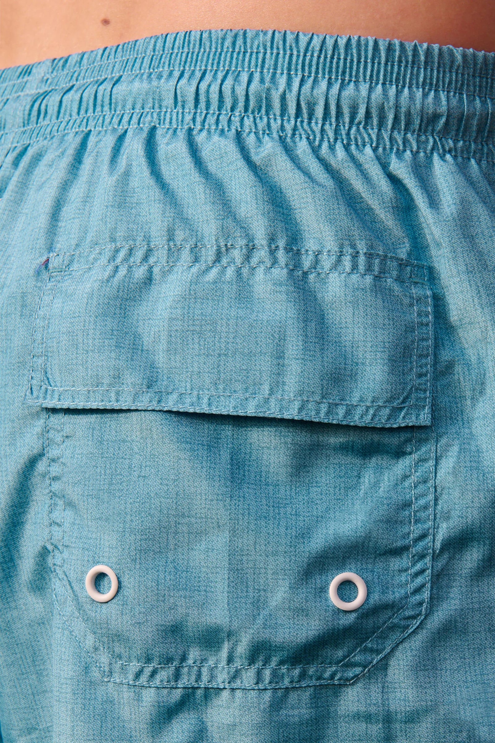 Maillot de bain esprit chiné Jerem — turquoise — détail poche arrière