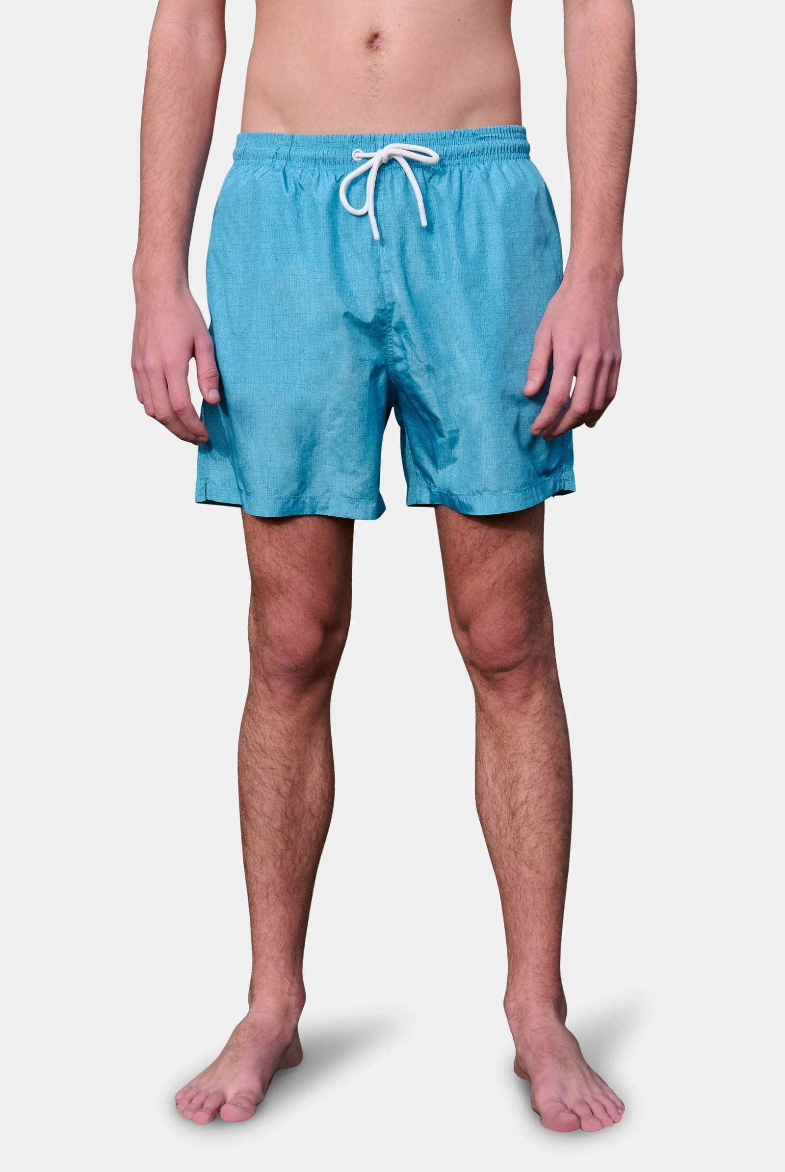Maillot de bain esprit chiné Jerem — turquoise — vue portée de face