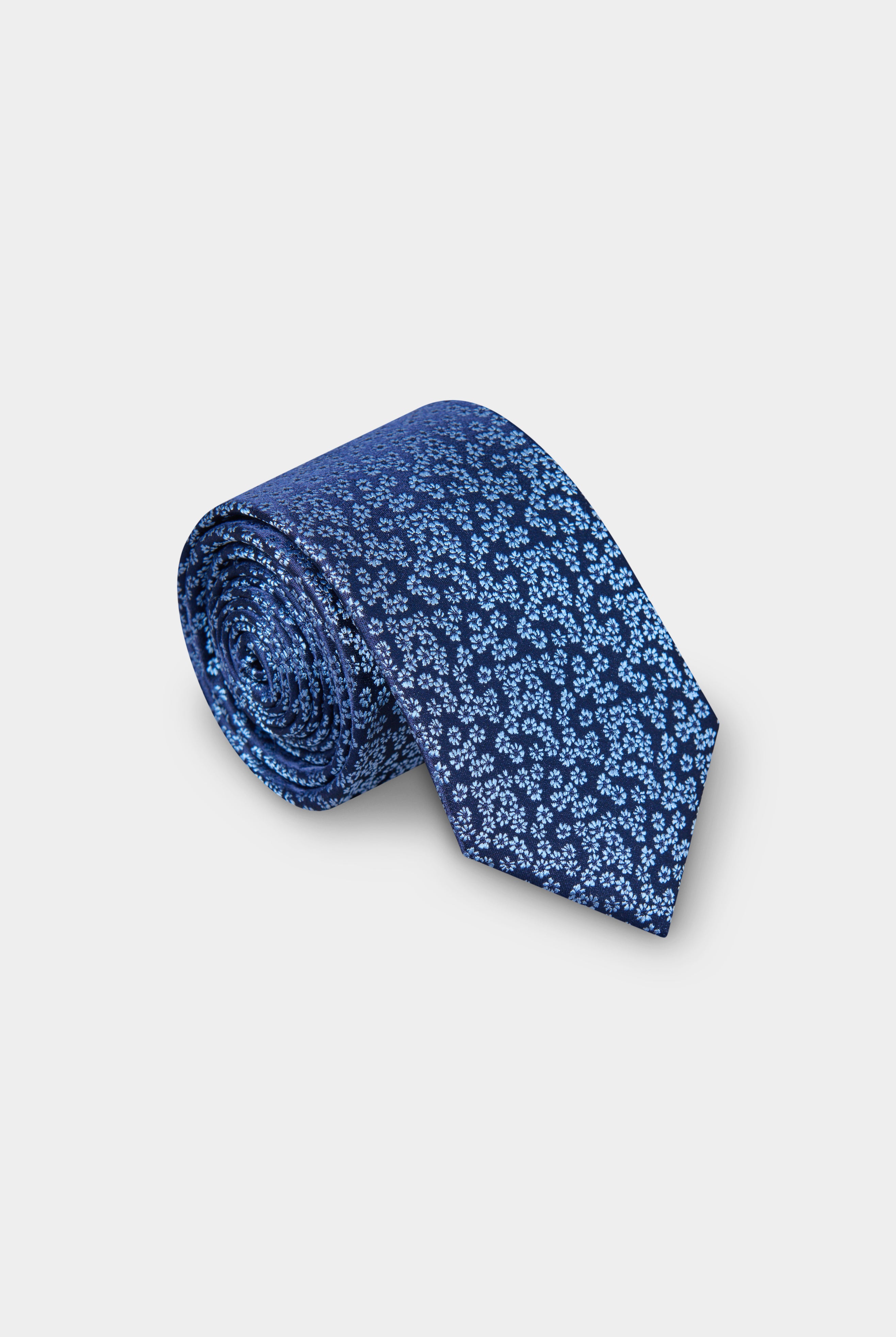 Cravate en soie à motif floral Jerem