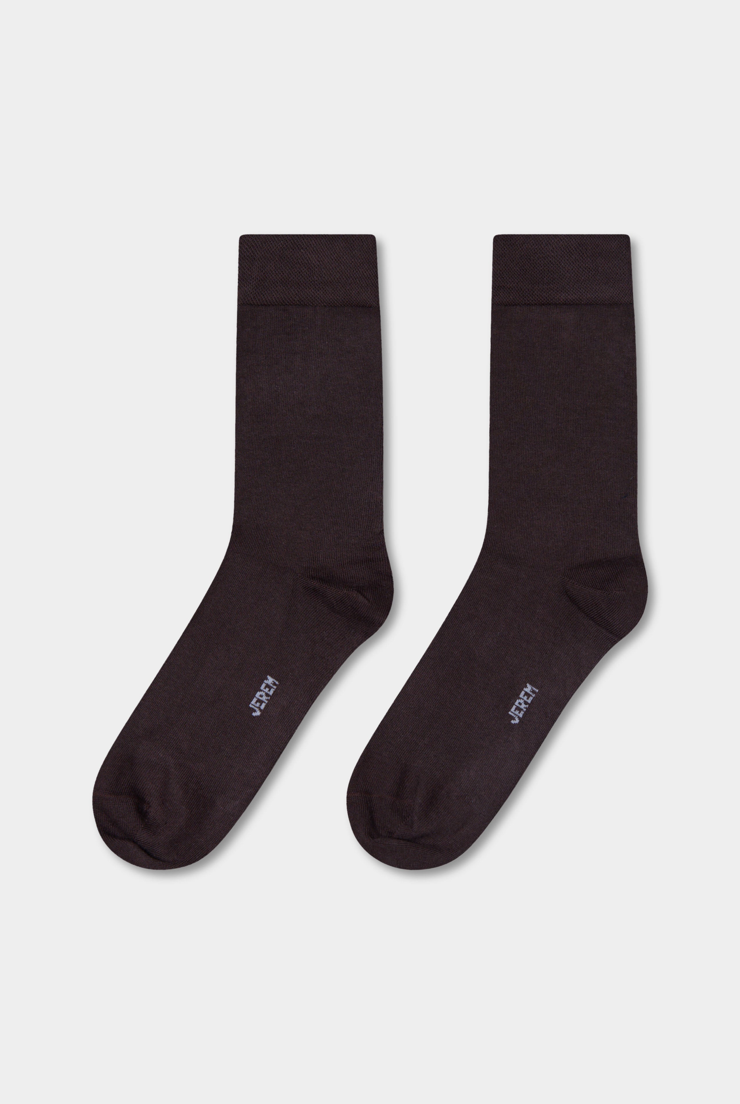 Chaussettes unies en coton peigné Jerem