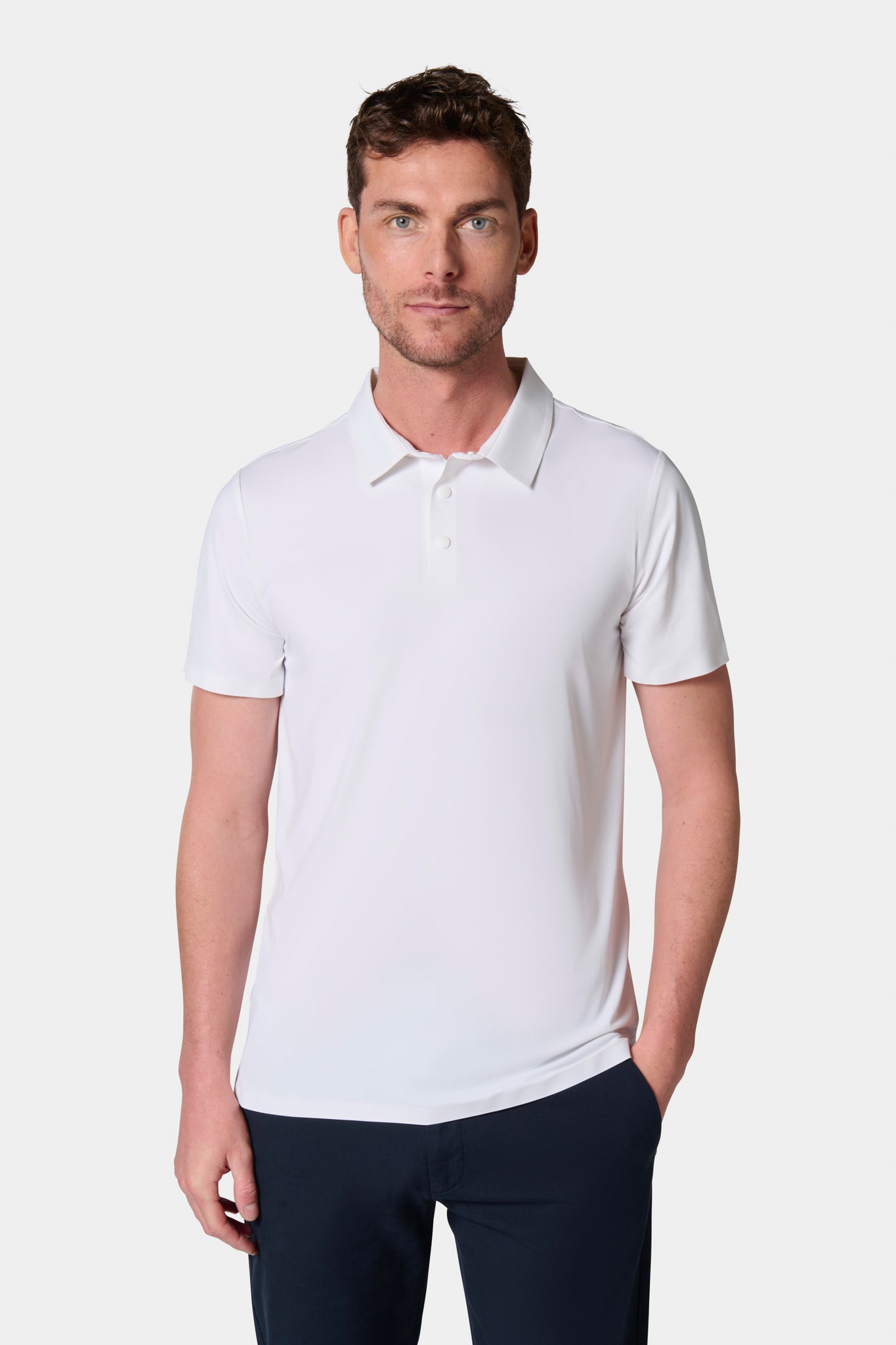 Polo en matière technique avec finitions thermocollées manches courtes ligne Activewear, Jerem