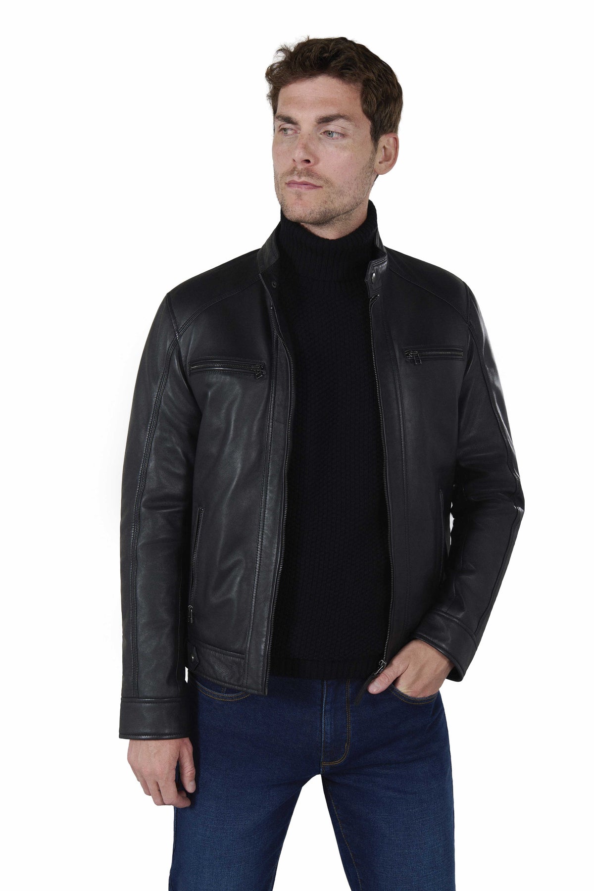 Blouson, cuir col montant Doors Jerem vue 6