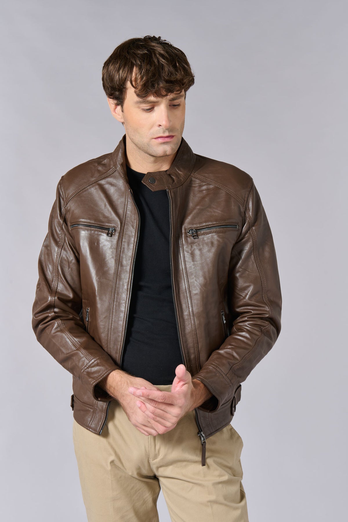 Cuir col montant Doors — Blouson Jerem