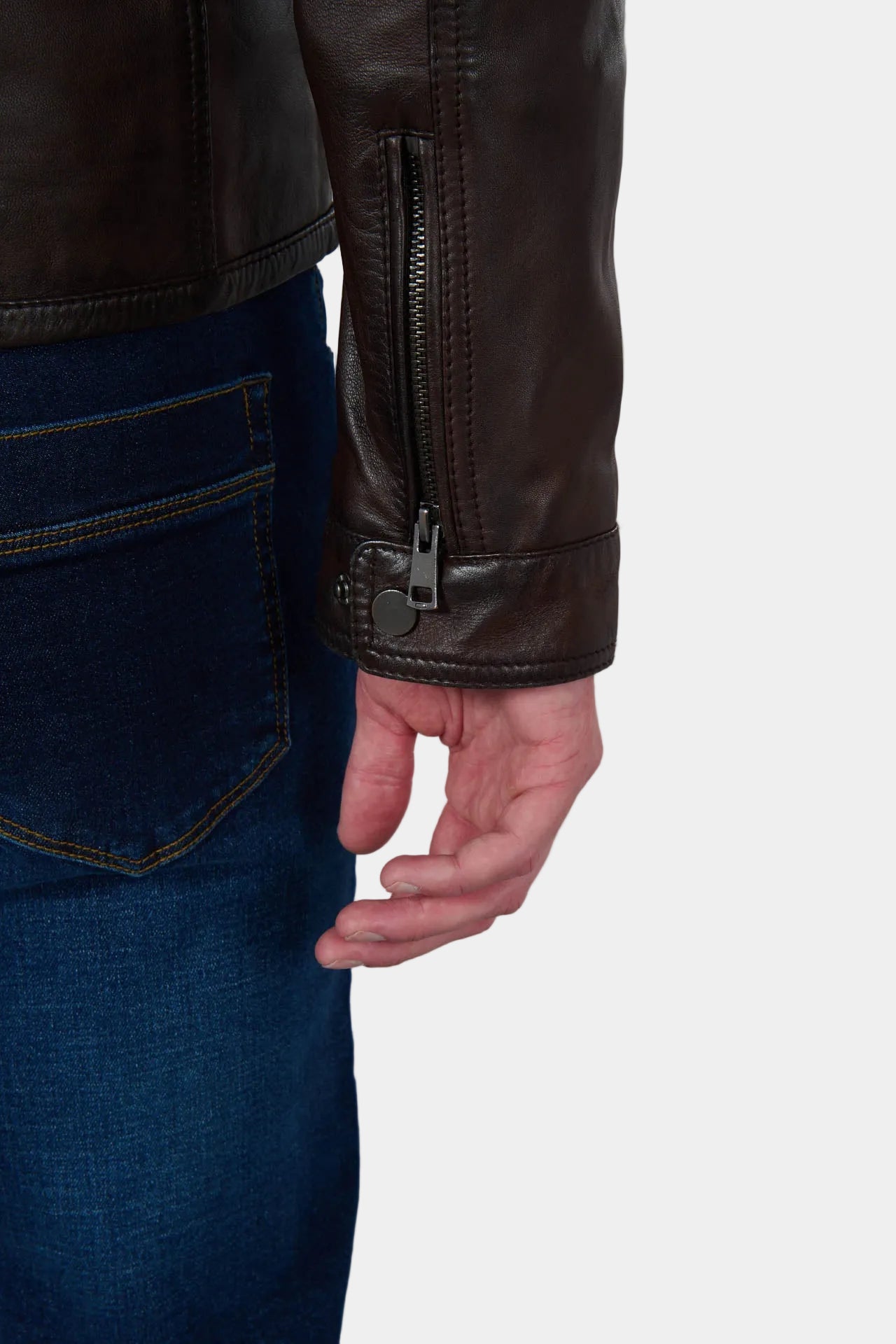 Blouson cuir avec col amovible Dylan Jerem vue 5