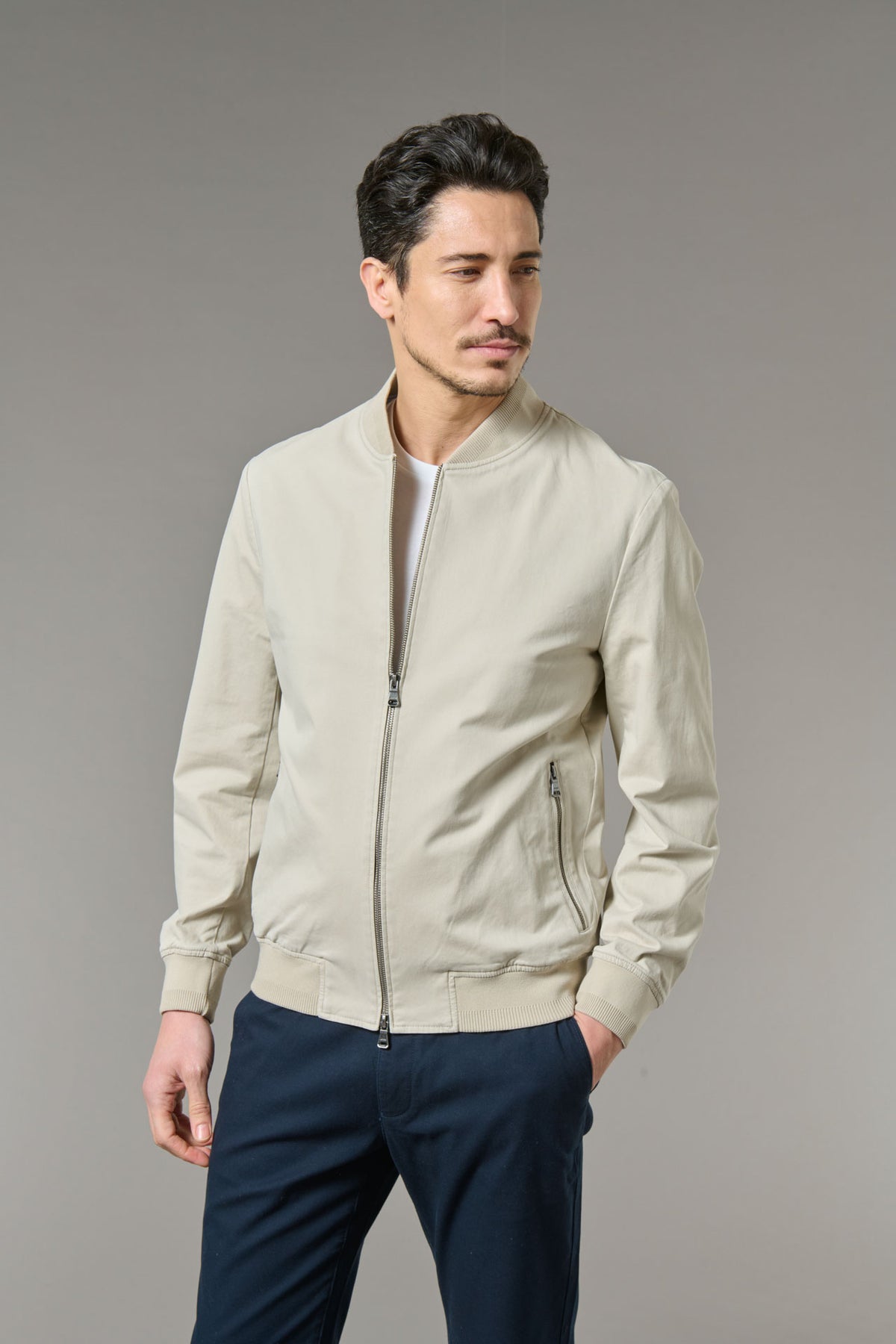 Blouson teddy en gabardine de coton stretch norma Jerem