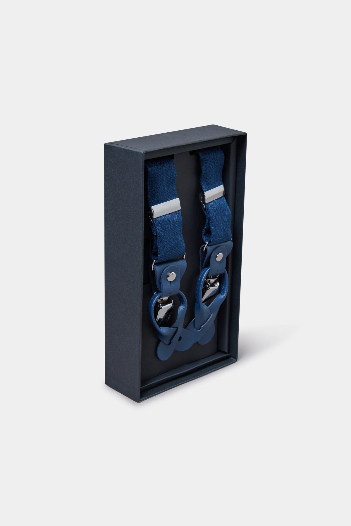 Bretelles en lin bleu marine Jerem Paris