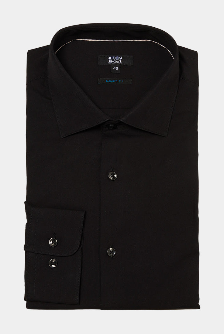 Chemise en popeline de coton ajustée Jerem, coupe ajustée