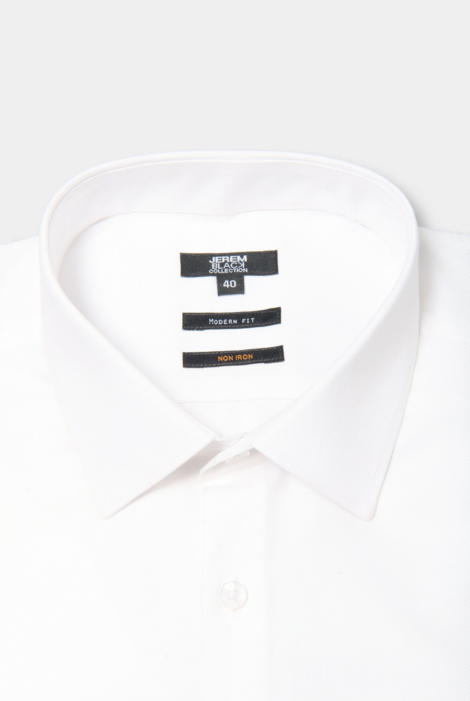 Coton sans repassage coupe droite col classique — Chemise texturée Jerem, sans repassage, col classique