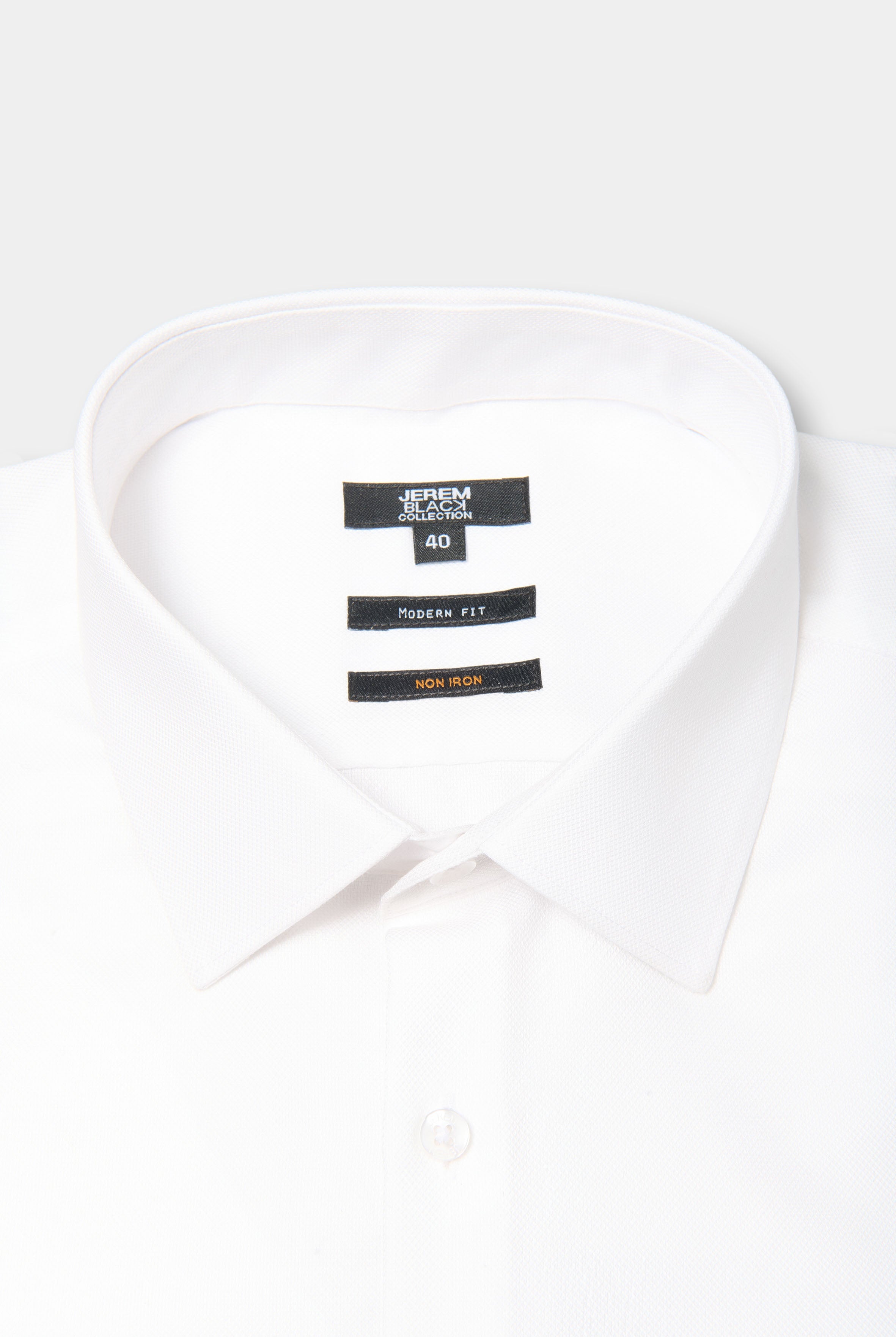 Coton sans repassage coupe droite col classique — Chemise texturée Jerem, sans repassage, col classique