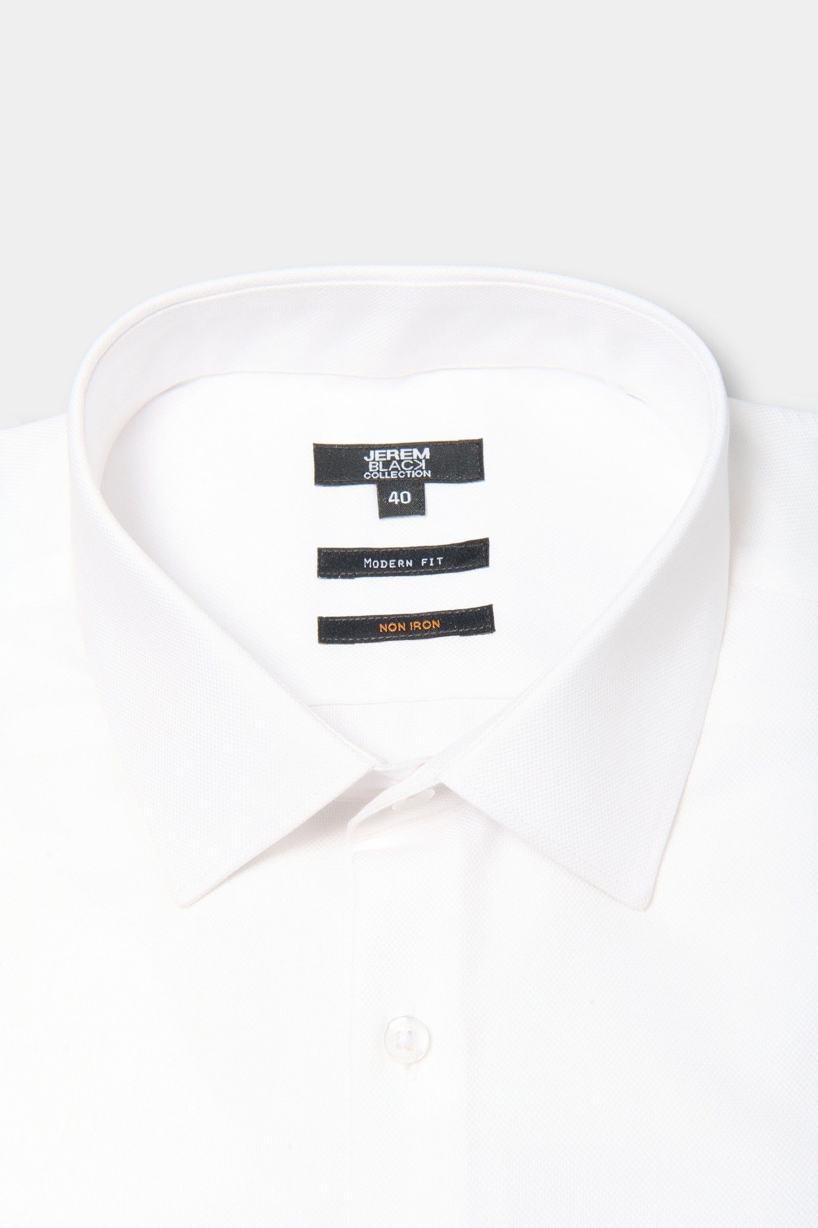 Coton sans repassage coupe droite col classique — Chemise texturée Jerem, sans repassage, col classique