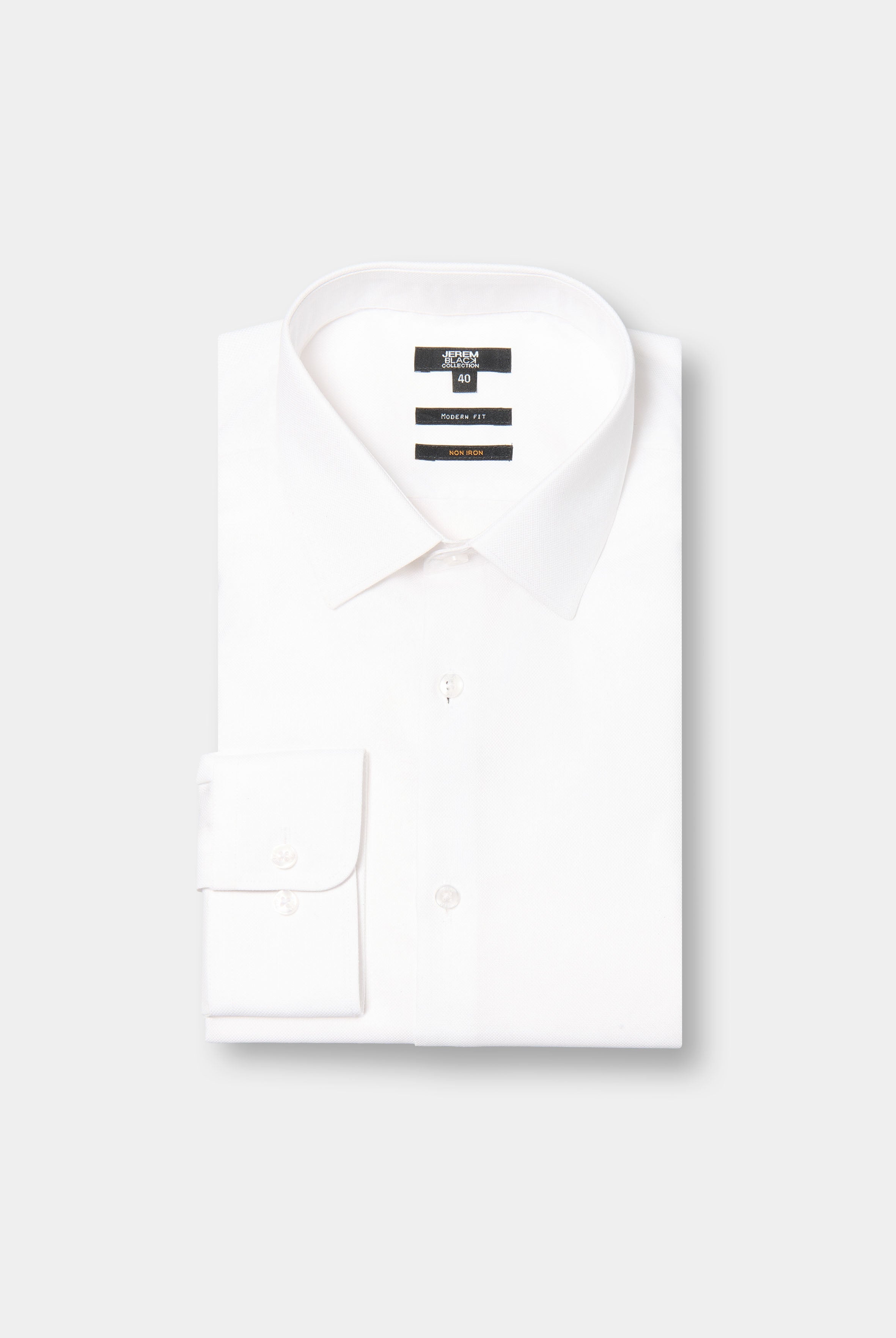 Chemise texturée en coton sans repassage coupe droite col classique Jerem, col classique, coupe droite, sans repassage