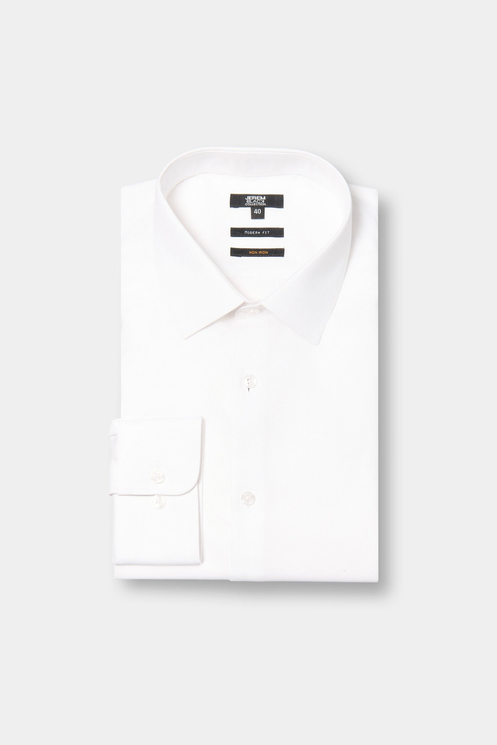 Chemise texturée en coton sans repassage coupe droite col classique Jerem, col classique, coupe droite, sans repassage