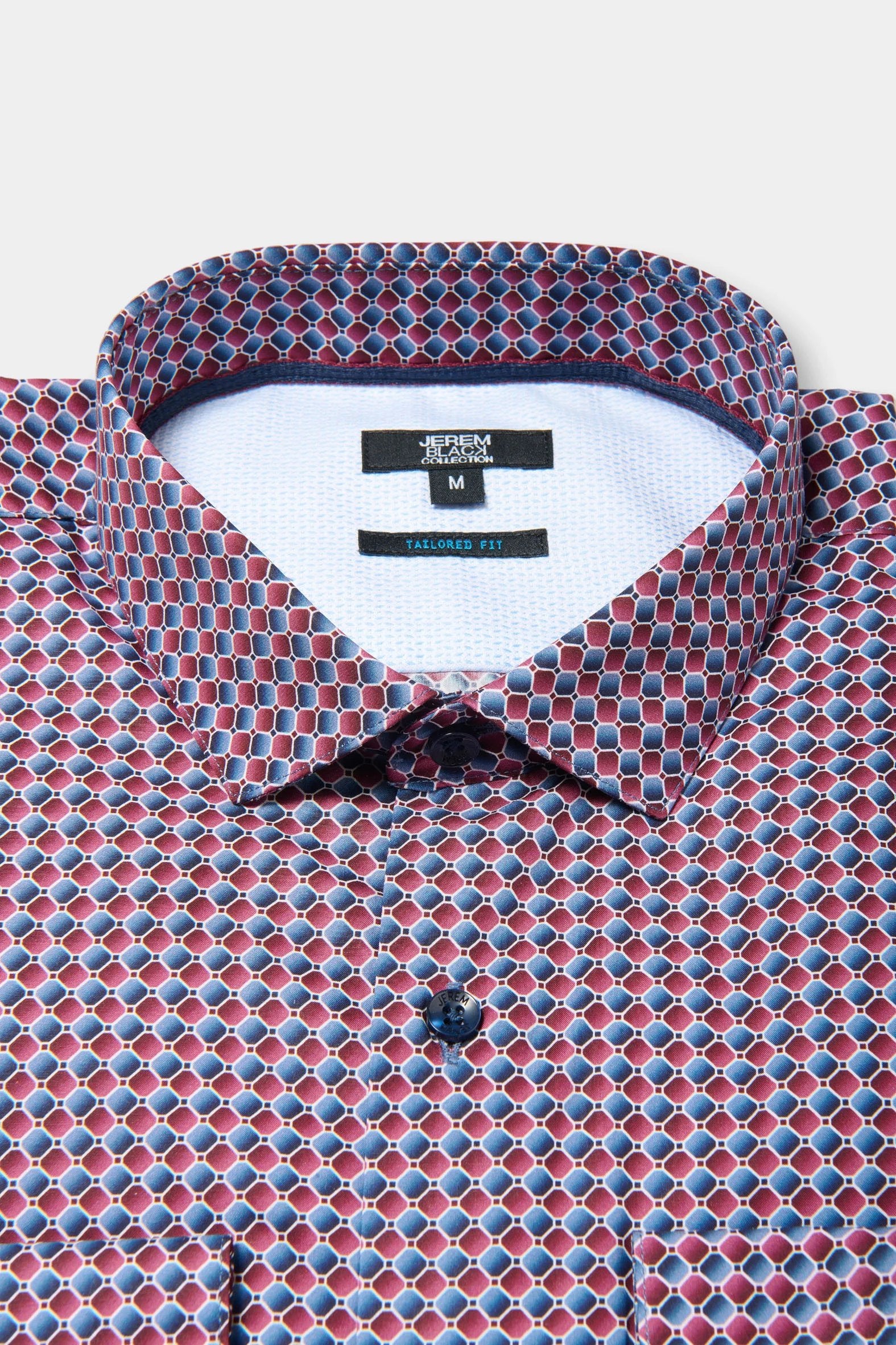 Jerem — Chemise imprimée motifs géométriques coupe ajustée