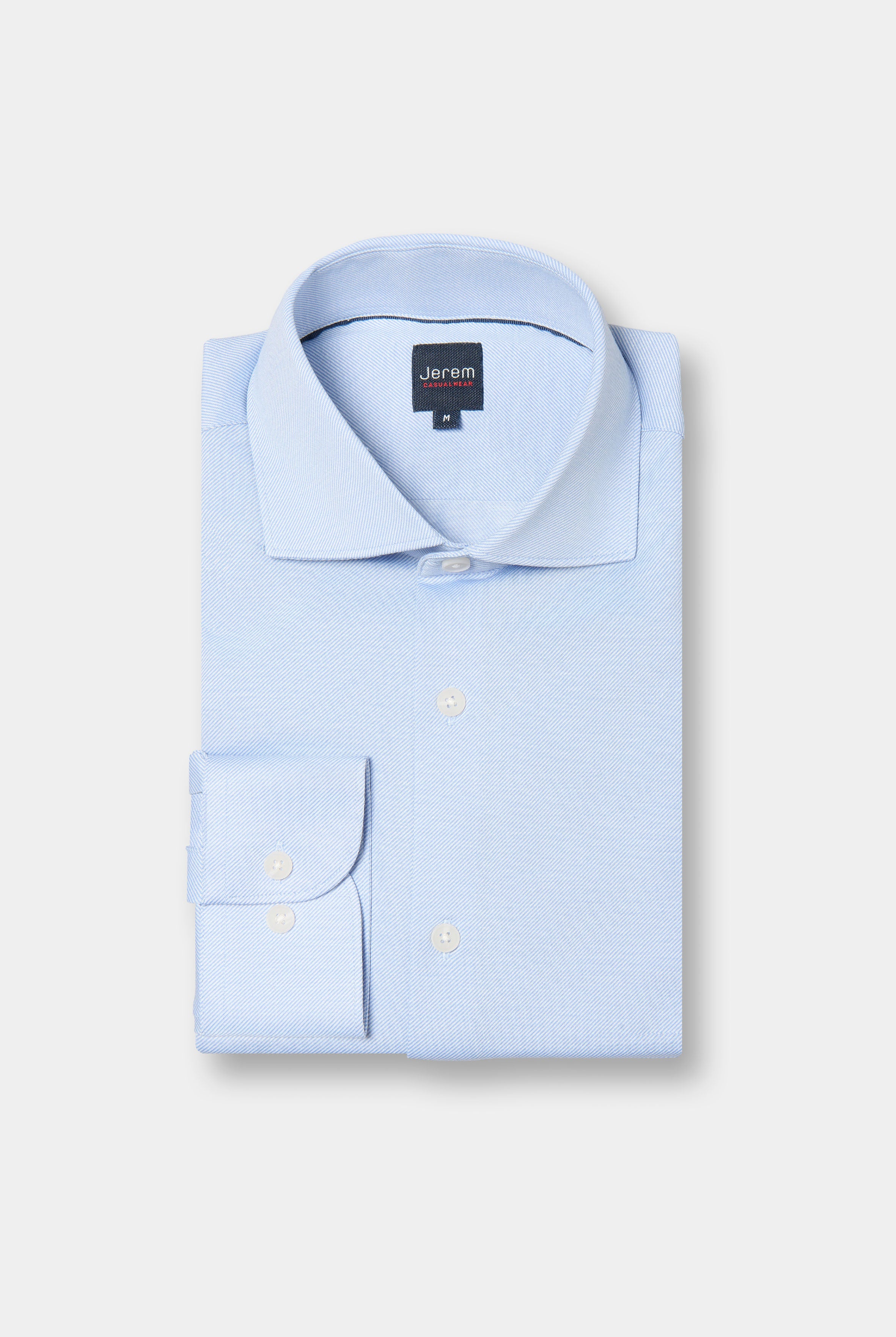 Chemise en jersey premium rayure en biais coupe confortable Jerem, coupe confortable