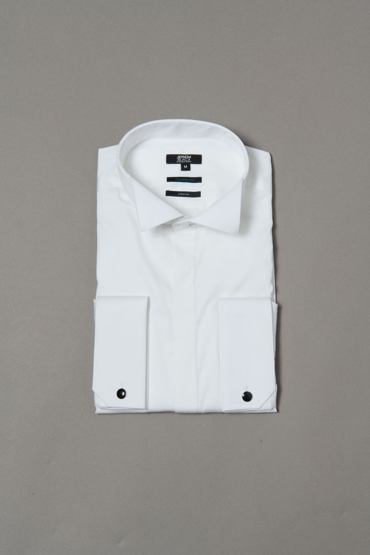 Chemise cérémonie en satin stretch col cassé coupe ajustée Jerem, coupe ajustée
