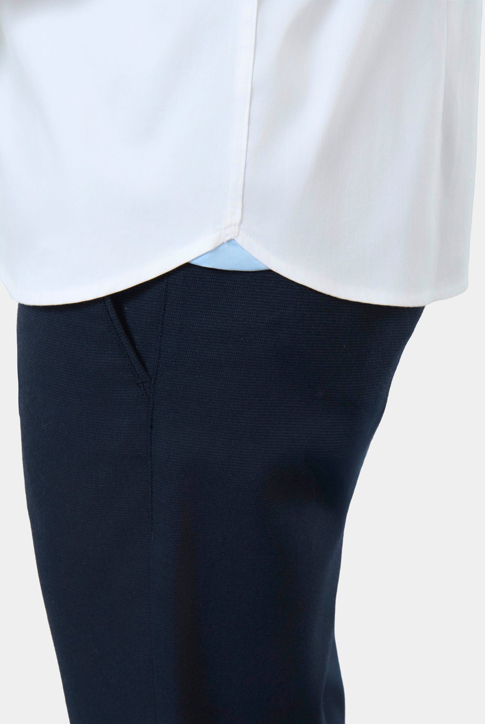 Chemise satin de coton stretch slim fit Jerem, col semi-italien vue 2