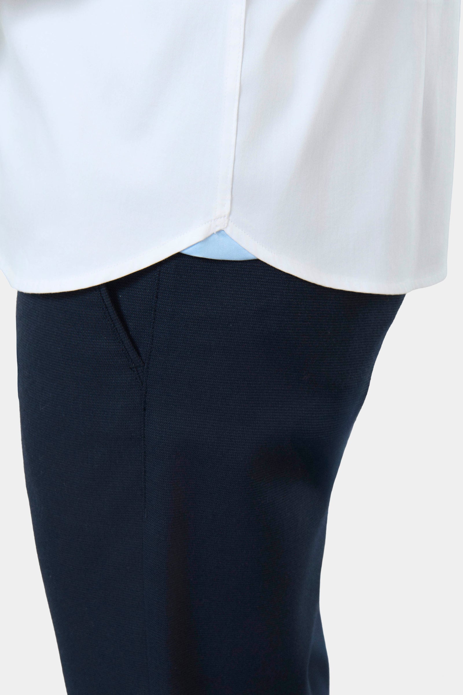 Chemise satin de coton stretch slim fit Jerem, col semi-italien vue 2
