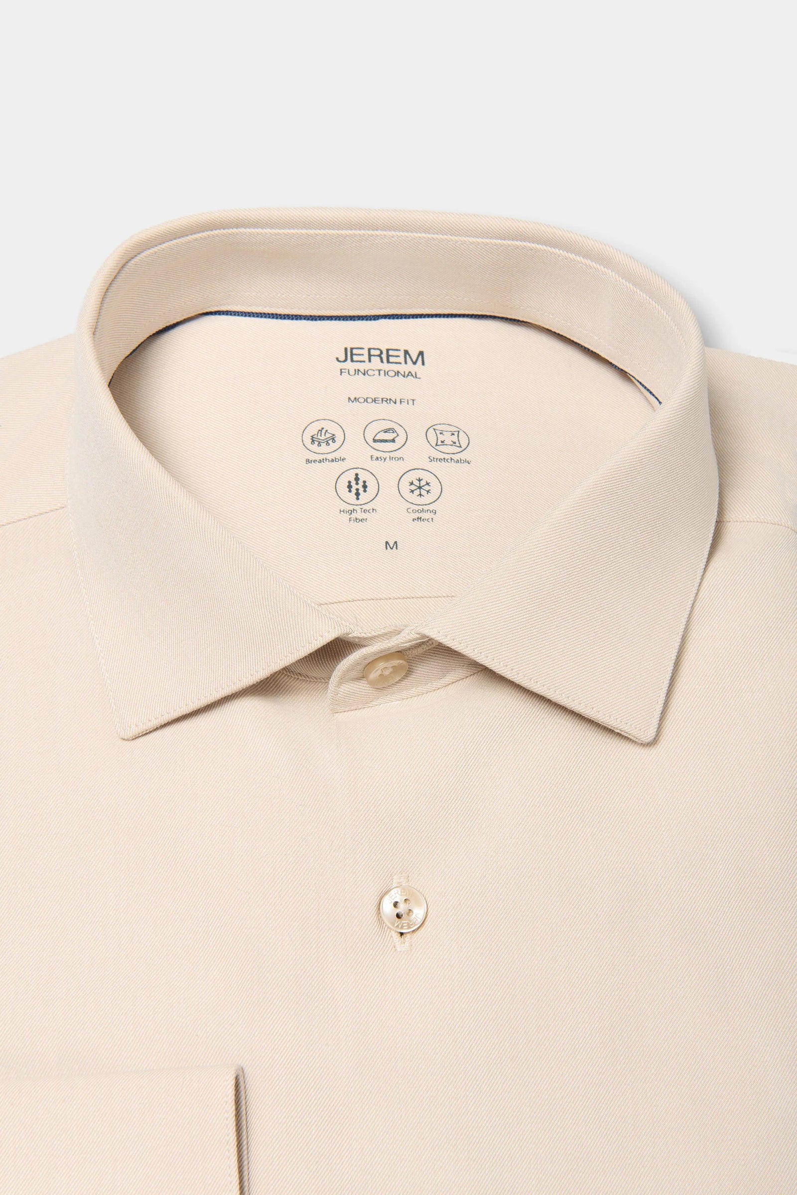 Chemise, tissu coolmax : confort et performance - coupe droite Jerem, coupe droite, col semi-italien