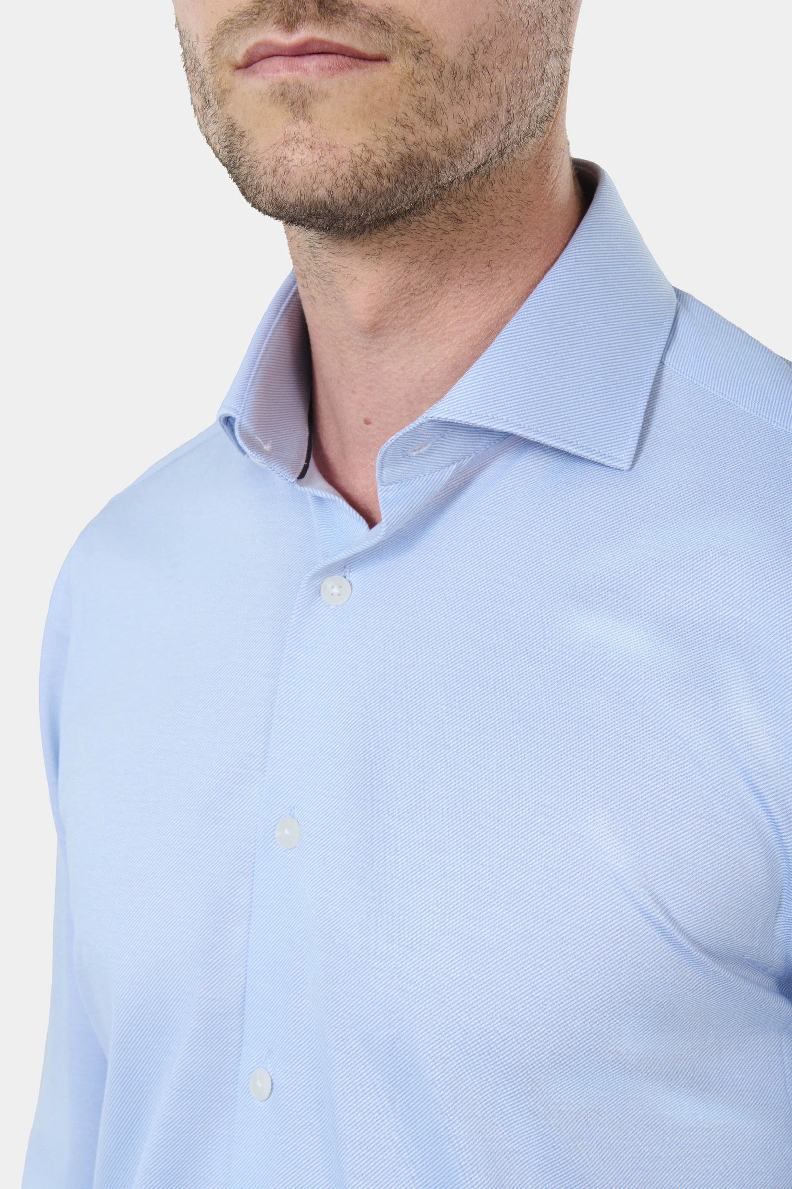 Chemise en jersey premium rayure en biais coupe confortable, Jerem